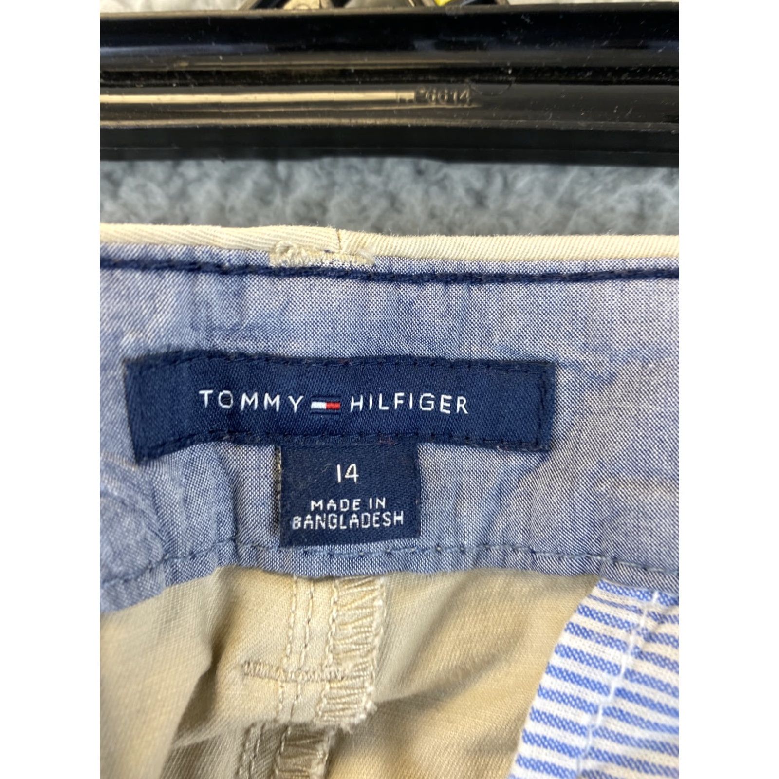 Tommy Hilfiger Tommy Hilfiger Women's 14 Khaki Button Flat Front Straight Leg Pants /59-21 Size 36" / US 14 / IT 50 - 4 Thumbnail