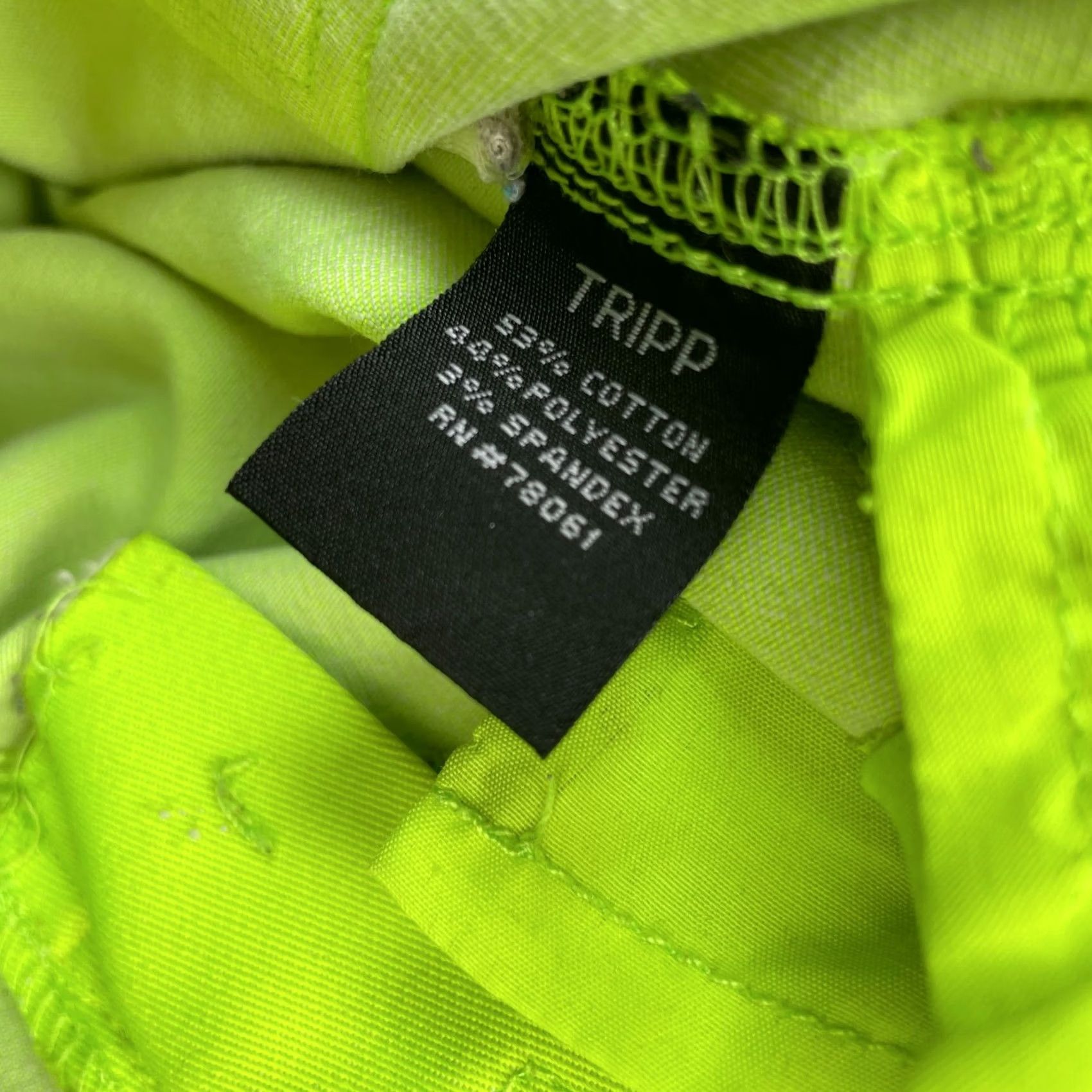 Tripp NYC TRIPP NYC Jeans Womens 3 Green Lime Daang Goodman Skinny Denim Stretch Y2K Regular 5-Pocket Design Inseam 31 Size 30" / US 8 / IT 44 - 4 Thumbnail