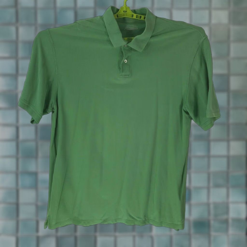 Vintage Authentic Consensus Big & Tall XXLT Green Polo Shirt Short Sleeve Mens Casual Performance Size US XXL / EU 58 / 5 - 1 Thumbnail