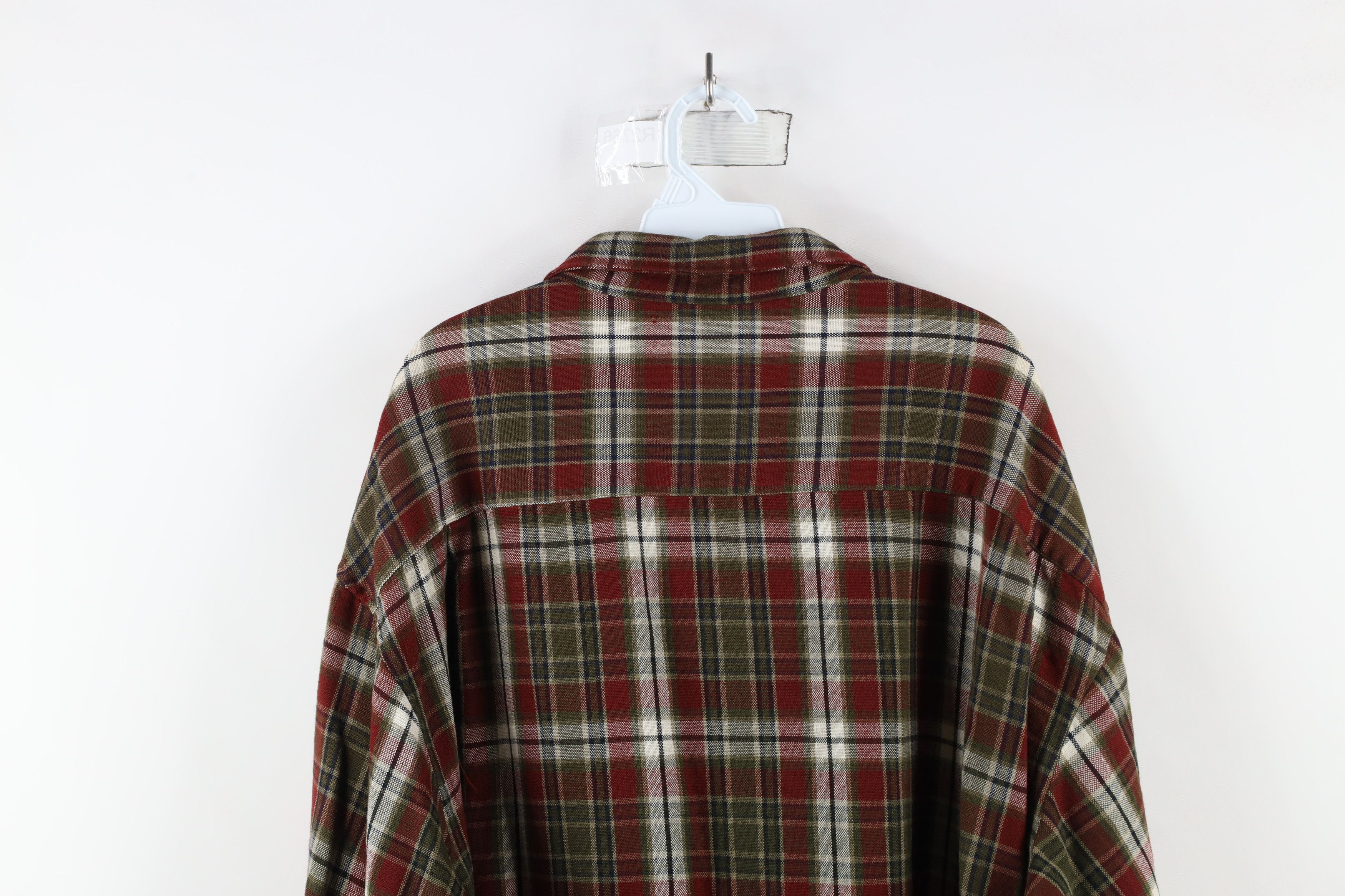 Vintage Vintage 90s Streetwear Knit Flannel Collared Button Shirt Size US XXL / EU 58 / 5 - 12 Thumbnail