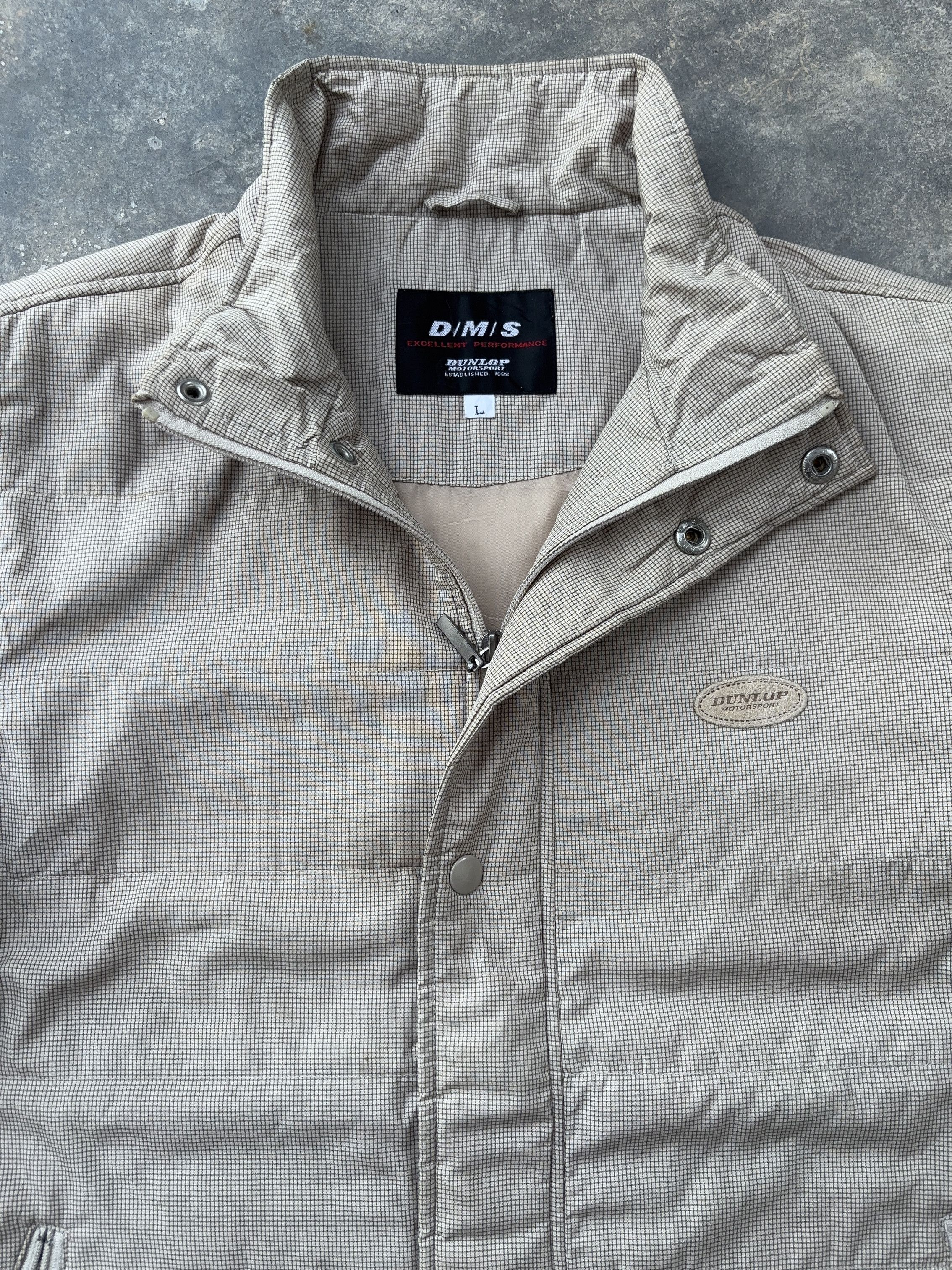 Dunlop Dunlop Motorsport Vintage Rare Cream Jacket Size US L / EU 52-54 / 3 - 5 Thumbnail