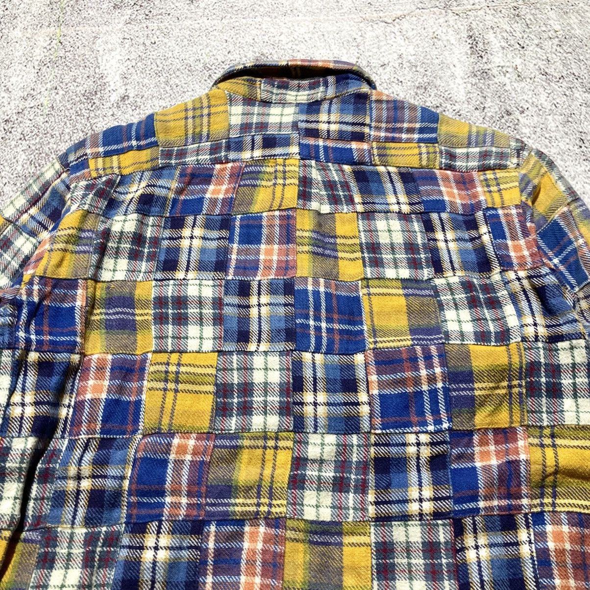 Japanese Brand 2000s Ships Patchwork Madrass Heavy Weight Button Up Shirt Size US S / EU 44-46 / 1 - 13 Thumbnail