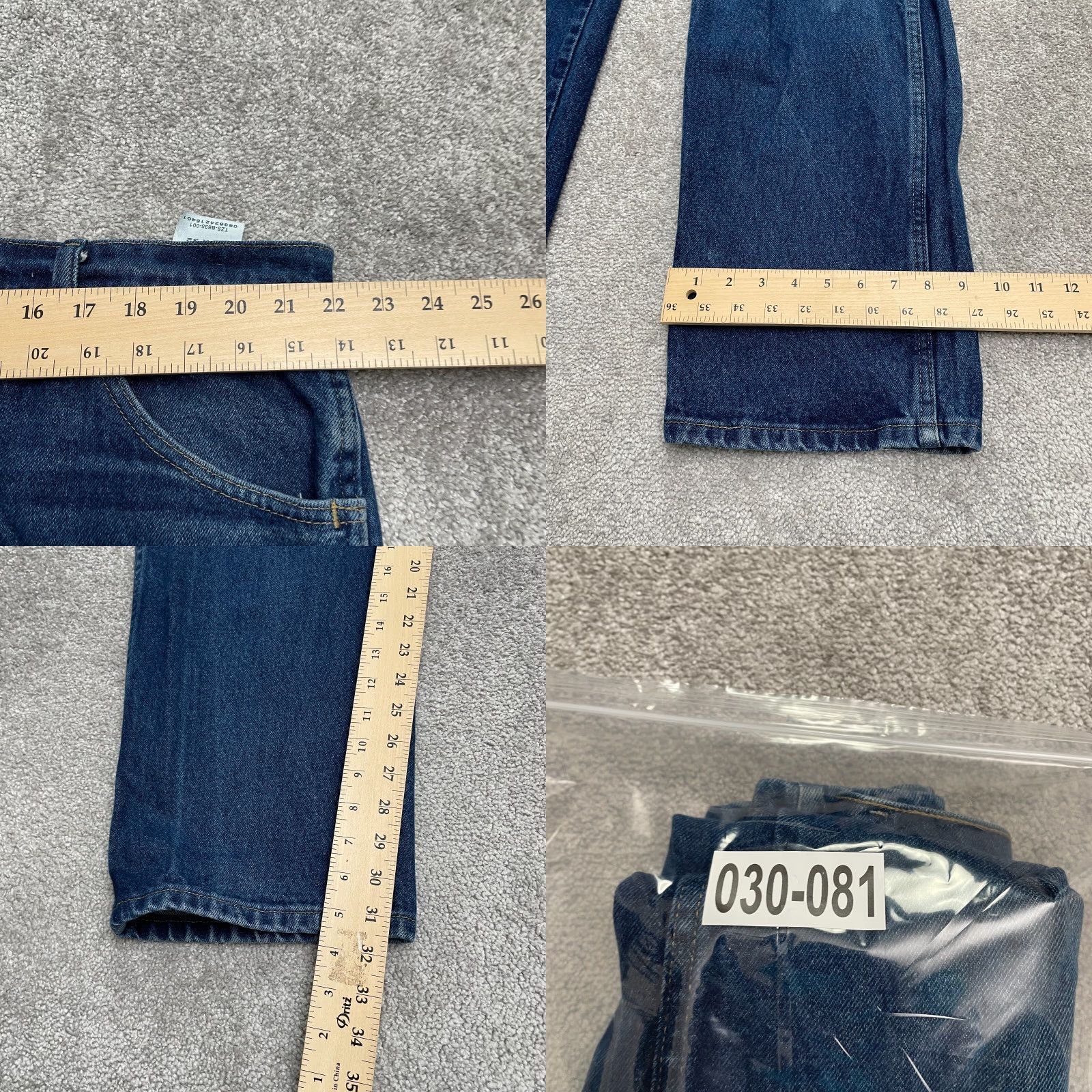 Denime Maverick Jeans Denim Mens 44x32 Blue Medium Wash Straight Leg Casual 100% Cotton Size US 44 / EU 60 - 9 Thumbnail