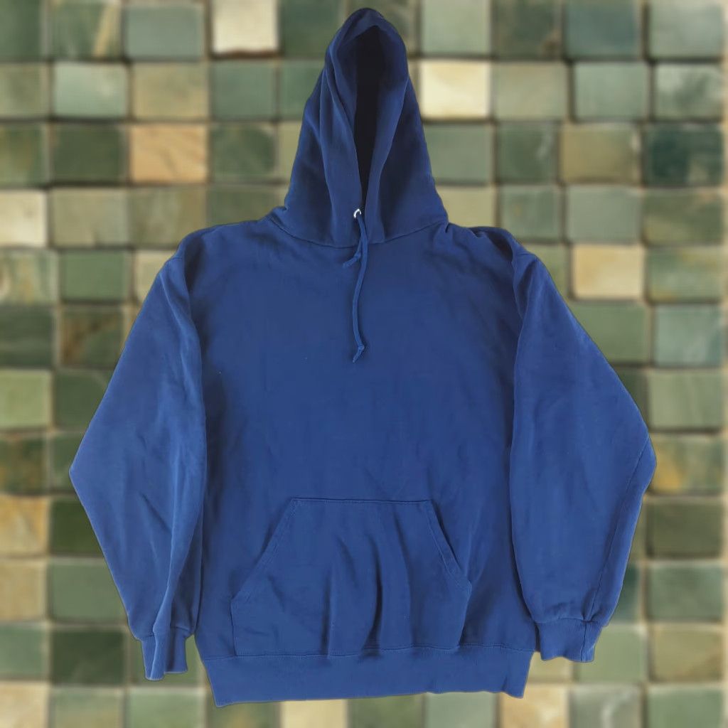 Jerzees VINTAGE Jerzees Hoodie Sweatshirt Blue Made USA Long Sleeve L Mens SL? Size US L / EU 52-54 / 3 - 1 Thumbnail