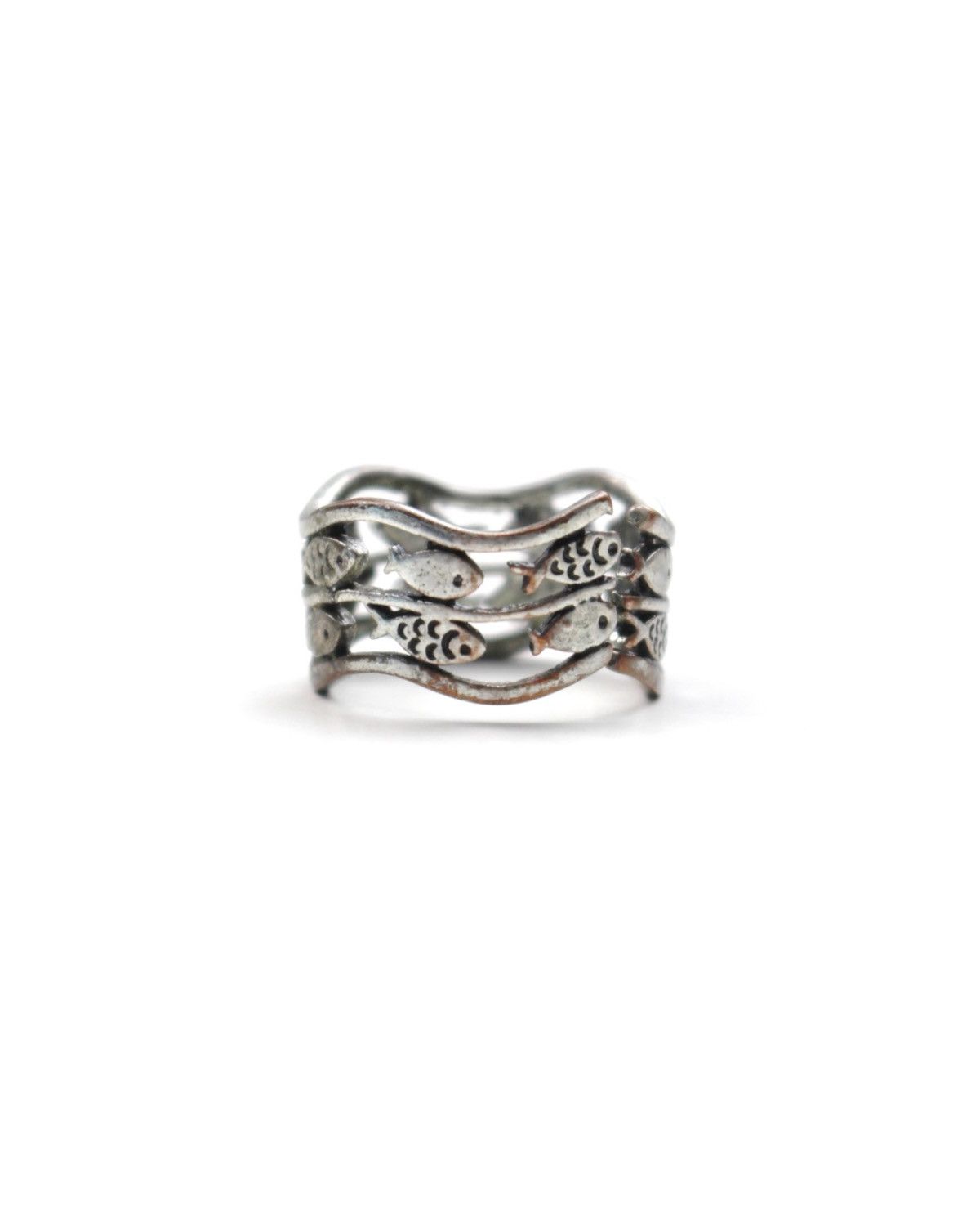 Vintage 2000S JAPANESE MADE SCHOOL OF FISH OPENWORK RING Size ONE SIZE - 1 Thumbnail