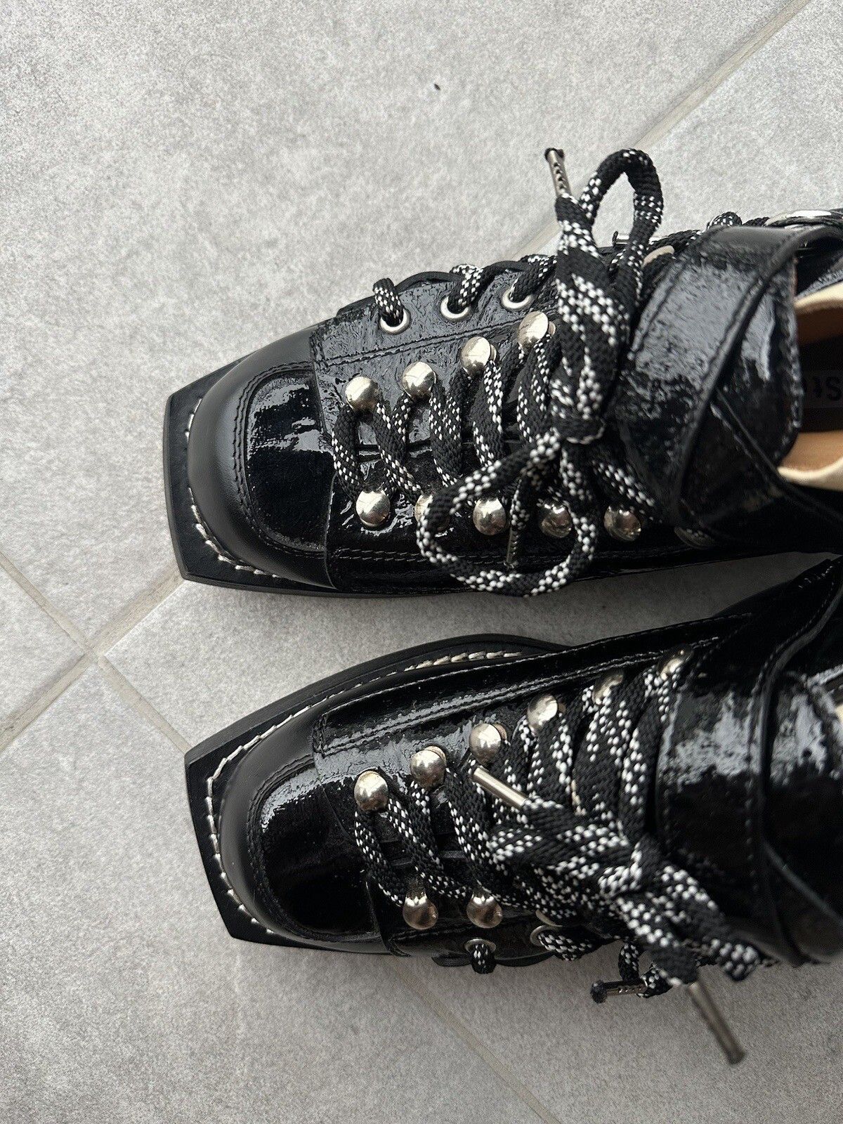 Acne Studios Acne Studios Patent Leather Mountaineering HEIDE Boots Size US 8 / IT 38 - 5 Thumbnail