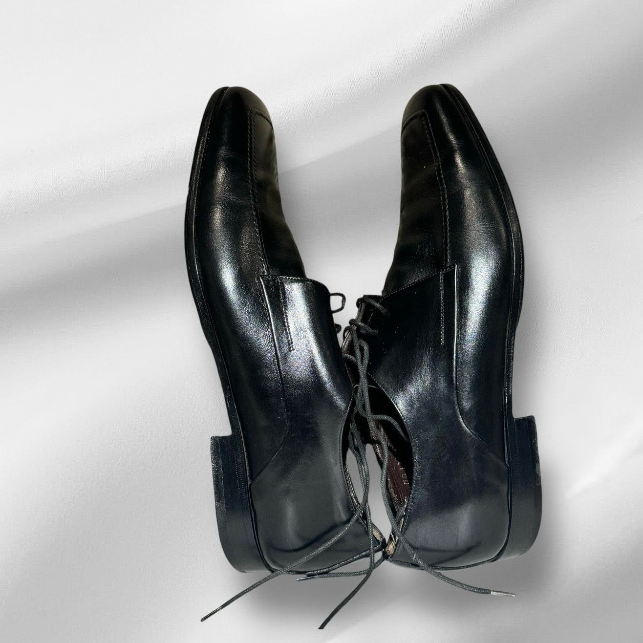 Bruno Magli Bruno Magli Mens Black Leather Dress Shoes Sz 10 #1101 342 Size US 10 / EU 43 - 4 Thumbnail
