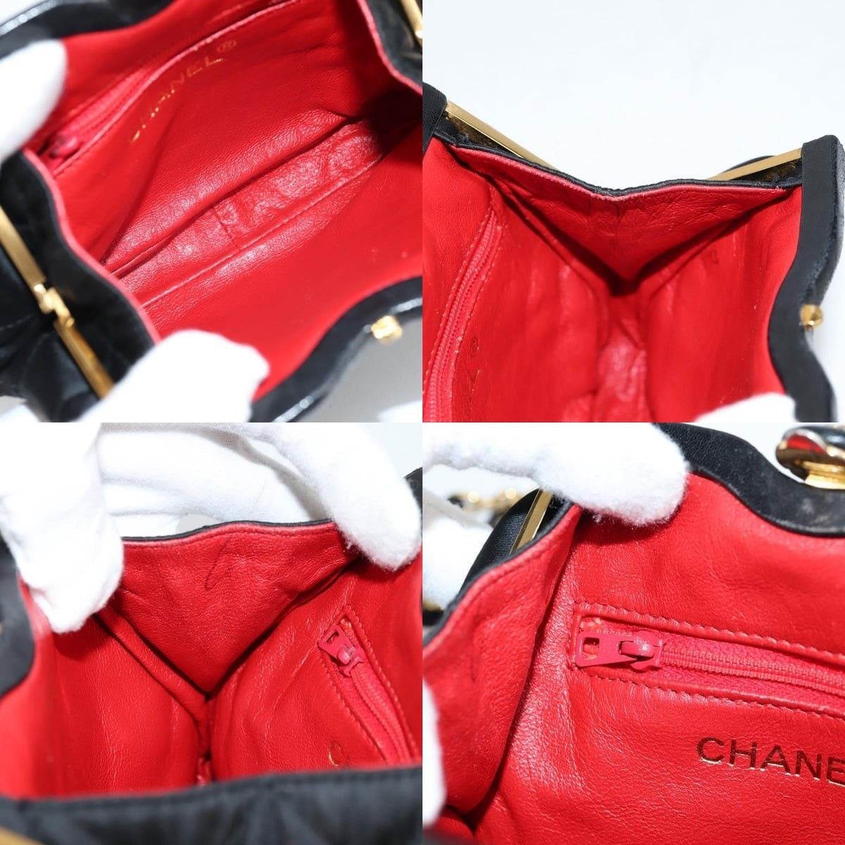 Chanel Chanel Matelasse Waist Bag Satin Black Gold CC Size ONE SIZE - 7 Thumbnail