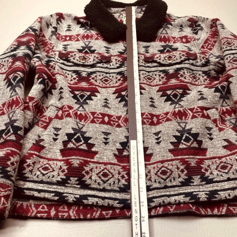 Vintage Duluth Trading Co. Womens Large Tribal Navajo Blanket Coat Aztec Sherpa Trim Size L / US 10 / IT 46 - 7 Thumbnail