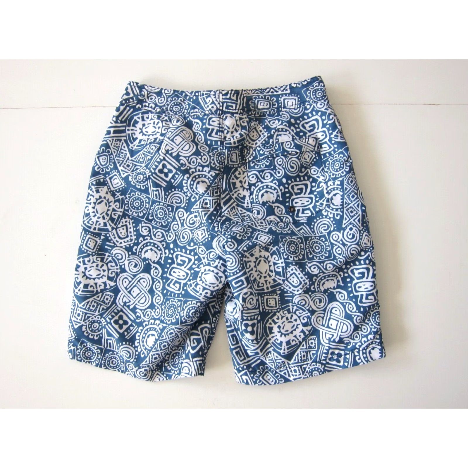 Gap GAP White Blue Floral Abstract Lined Pocket Beach Swim Surf Board Shorts Men XS Size US 27 - 2 Thumbnail