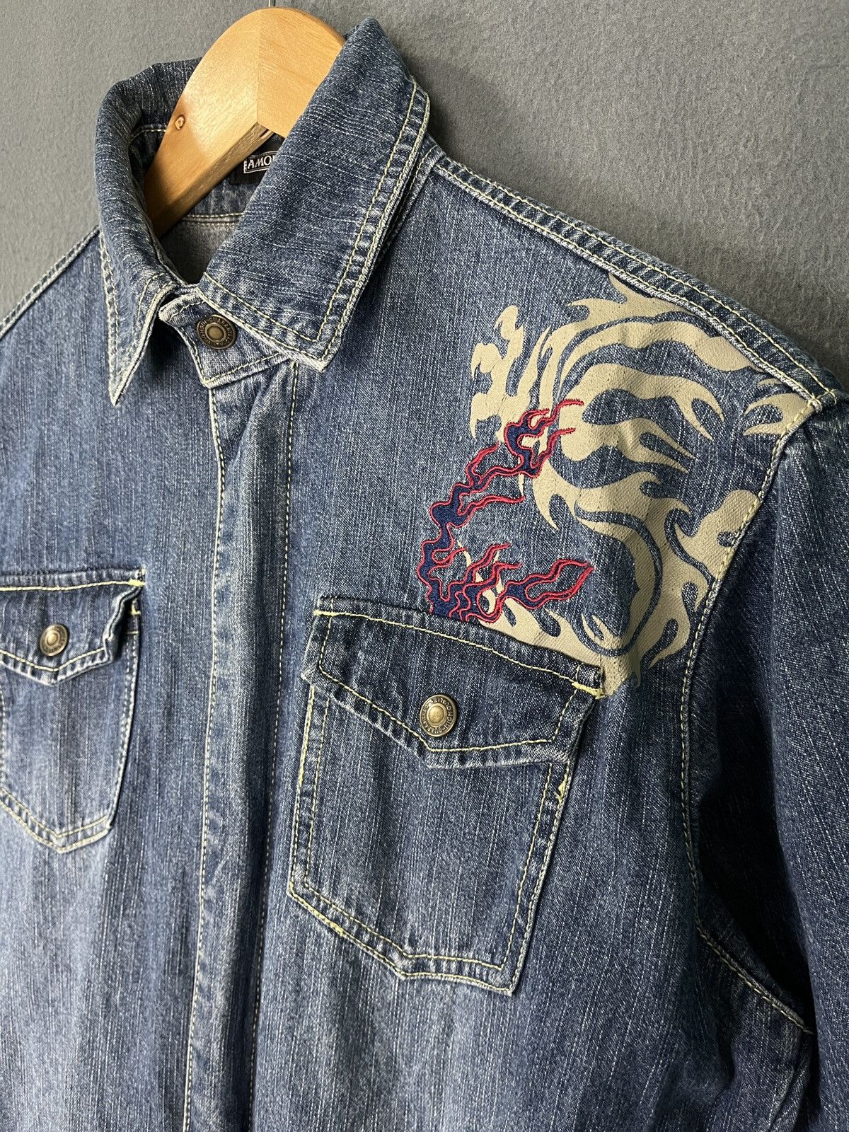 Japanese Brand Amore Puro Dragon Backhit Denim Cargo Coverall Size US S / EU 44-46 / 1 - 7 Thumbnail