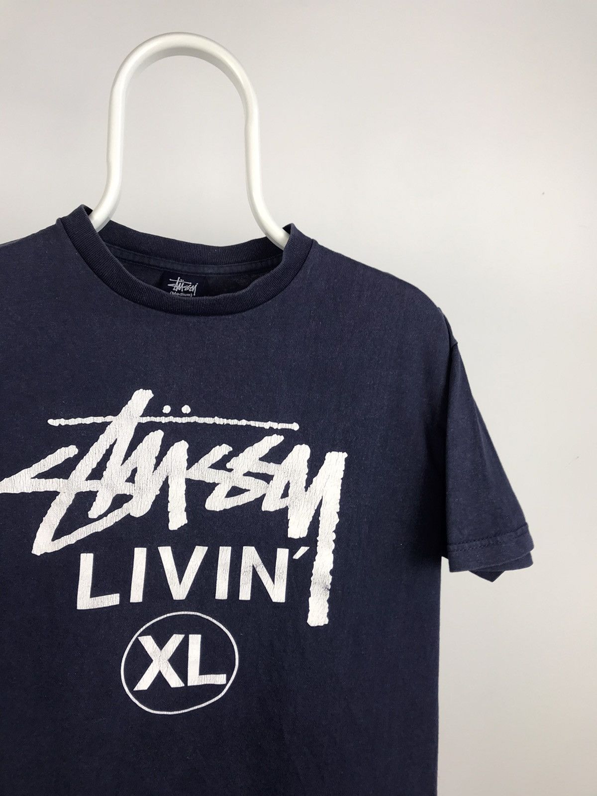 Stussy Vintage Stussy Livin Big Logo Faded Tee Size US M / EU 48-50 / 2 - 2 Thumbnail