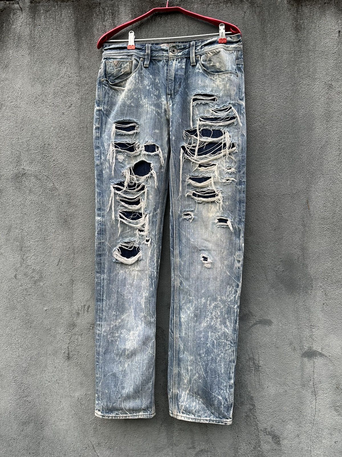 Guess 👹Guess Straight Cut Distressed Denim Size US 30 / EU 46 - 8 Thumbnail