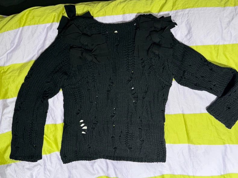 Comme des Garcons Comme Des Garcons Bow hollow wool sweater Size XS / US 0-2 / IT 36-38 - 5 Thumbnail