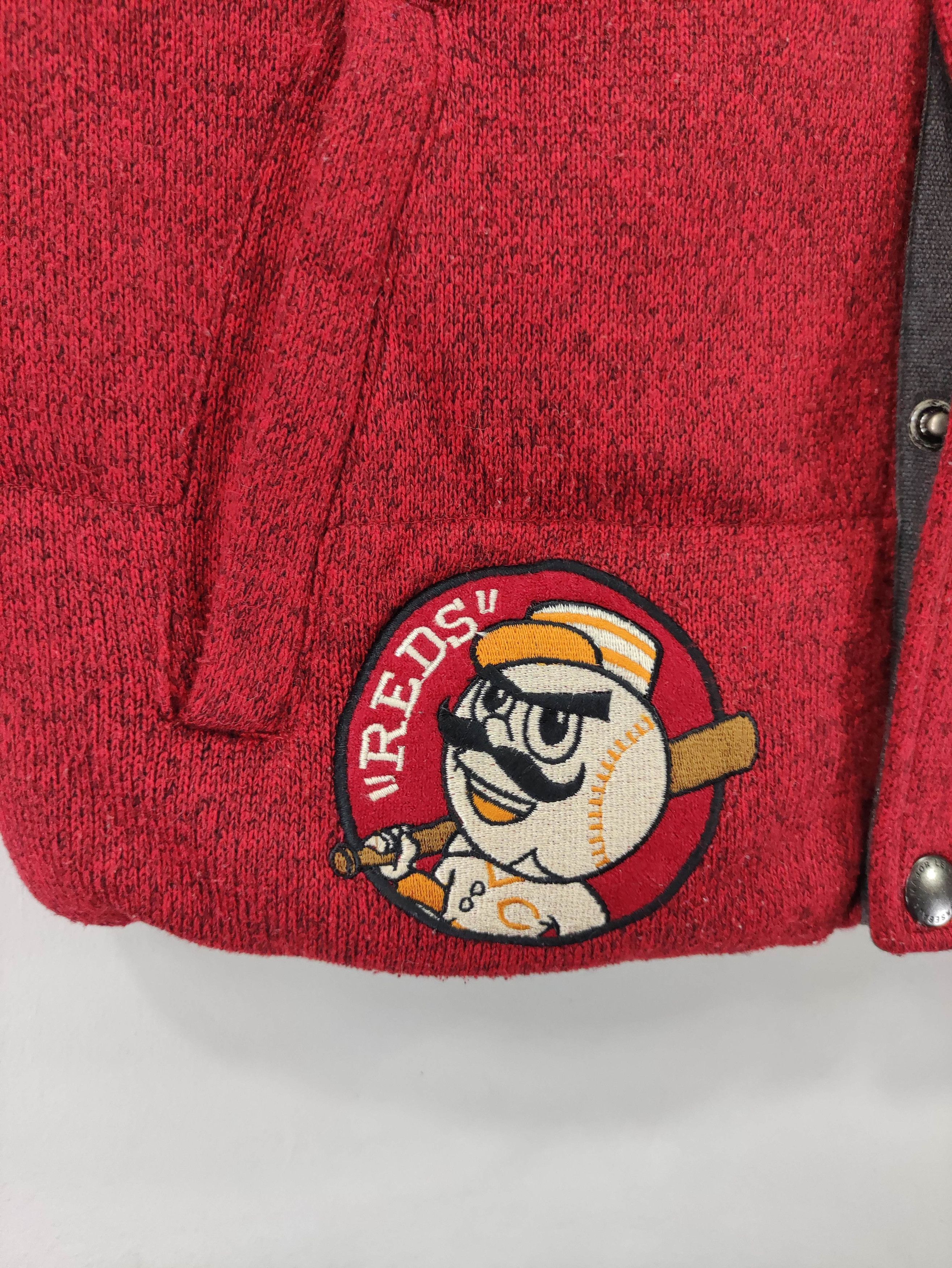 MLB Vintage Reds Cincinnati Mlb Vest Puffer Snap Button Size US M / EU 48-50 / 2 - 4 Thumbnail