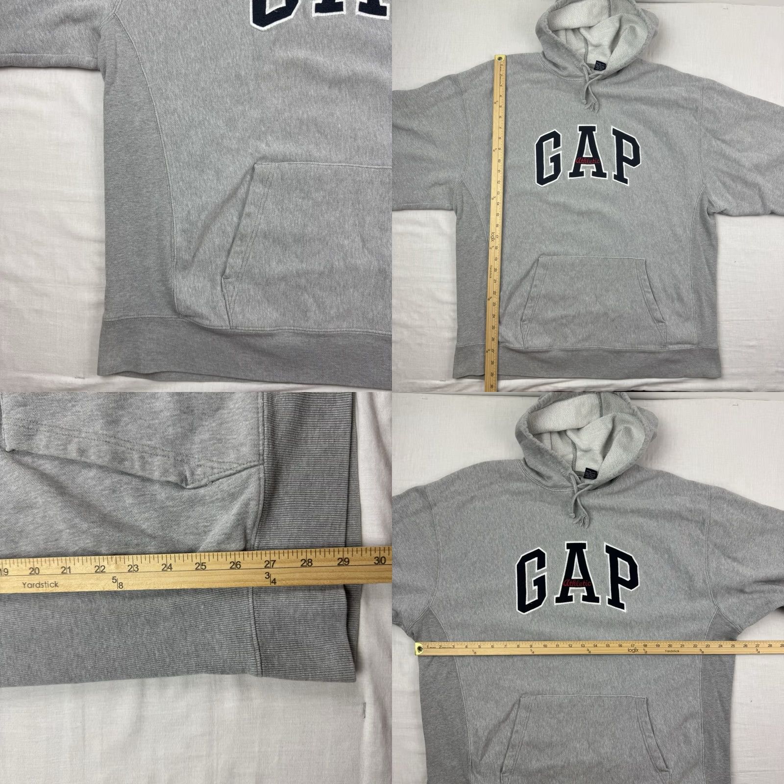 Gap VINTAGE Gap Hoodie Adult XL Gray 90s USA Pullover Size US XL / EU 56 / 4 - 9 Thumbnail