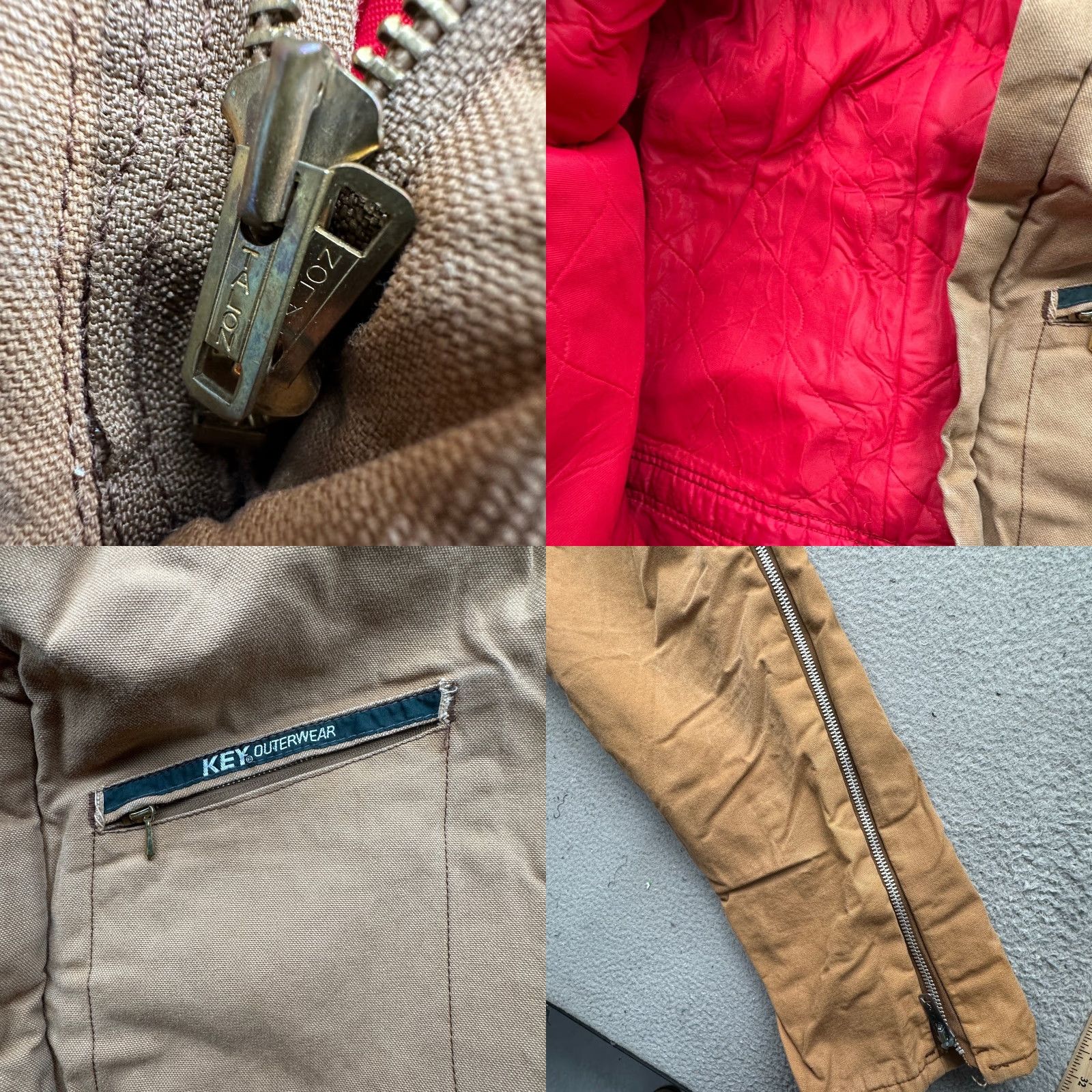 Vintage VINTAGE Key Duck Canvas Quilted Lined Coveralls Pants Mens Large Reg Brown Overalls Zip Size US 42 / EU 58 - 8 Thumbnail