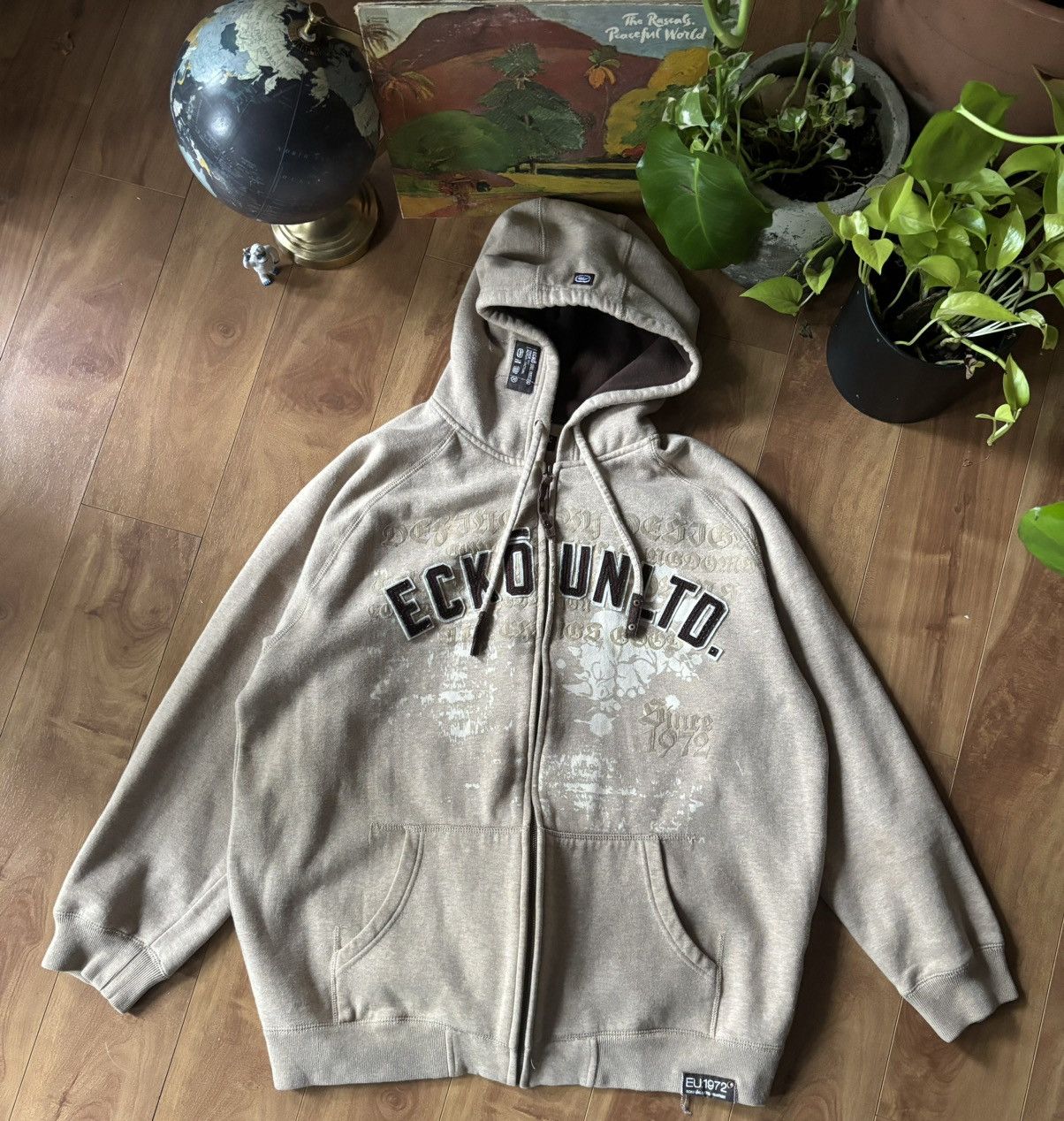 Ecko Unltd. Y2k Echo Unltd cream graphic embroidered jacket vintage Size US XL / EU 56 / 4 - 2 Thumbnail