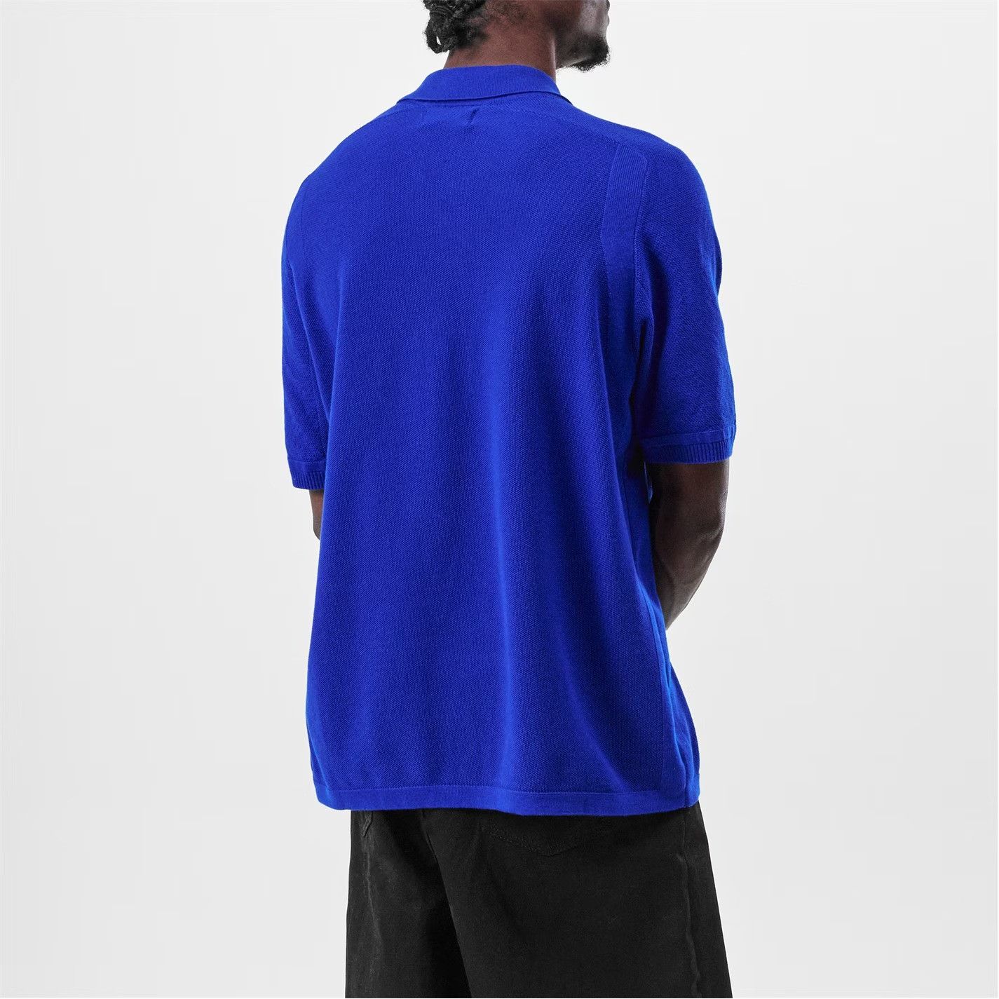 Stone Island o1g2r1mq0526 Compass Patch Knit Polo Shirt in Blue Size US M / EU 48-50 / 2 - 3 Thumbnail