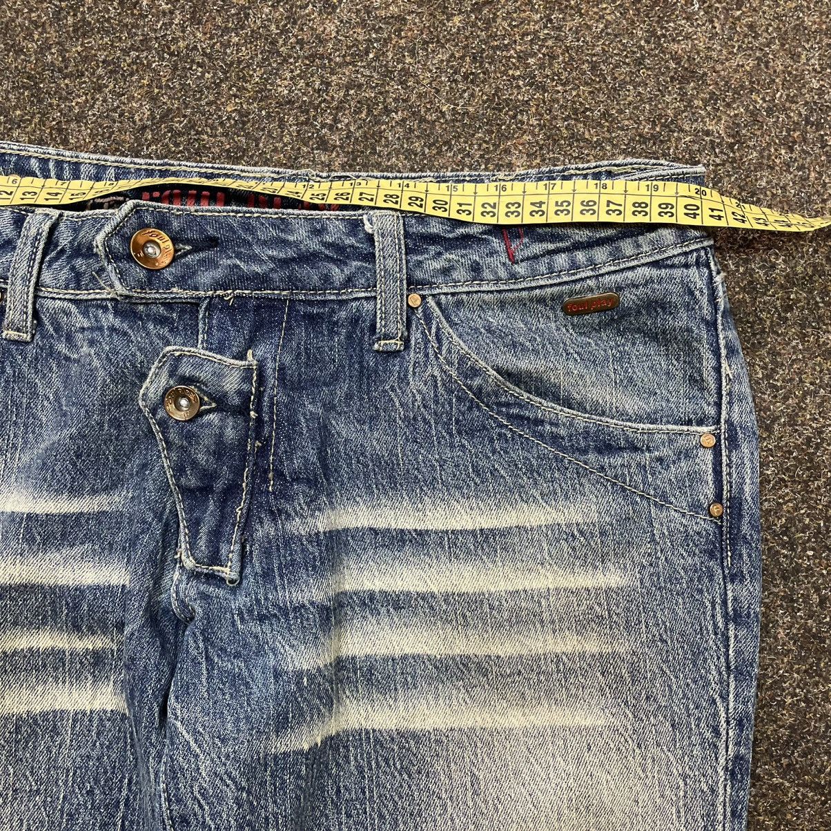 Vintage Vintage Y2K Distressed Flared Jeans Grunge 90s Archive Slim Size 34" / US 12 / IT 48 - 7 Thumbnail