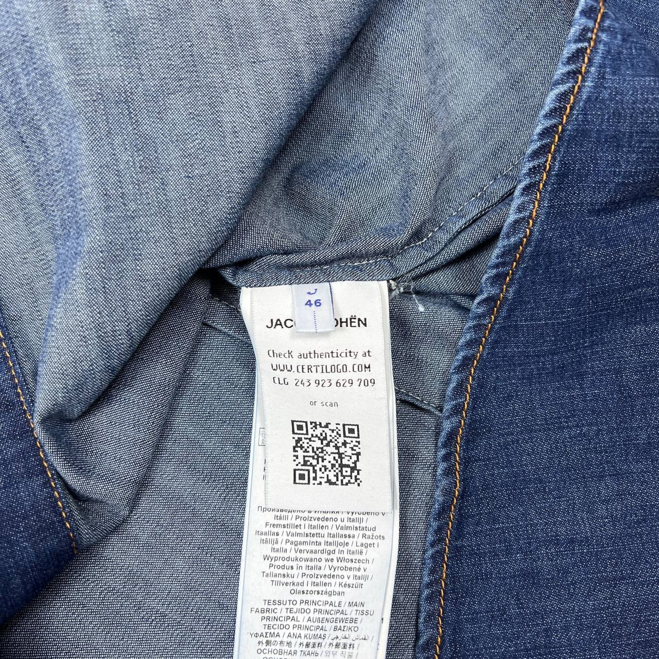 Jacob Cohen Jacob Cohen Western Denim Shirt Blue Size 46 Size L / US 10 / IT 46 - 9 Thumbnail