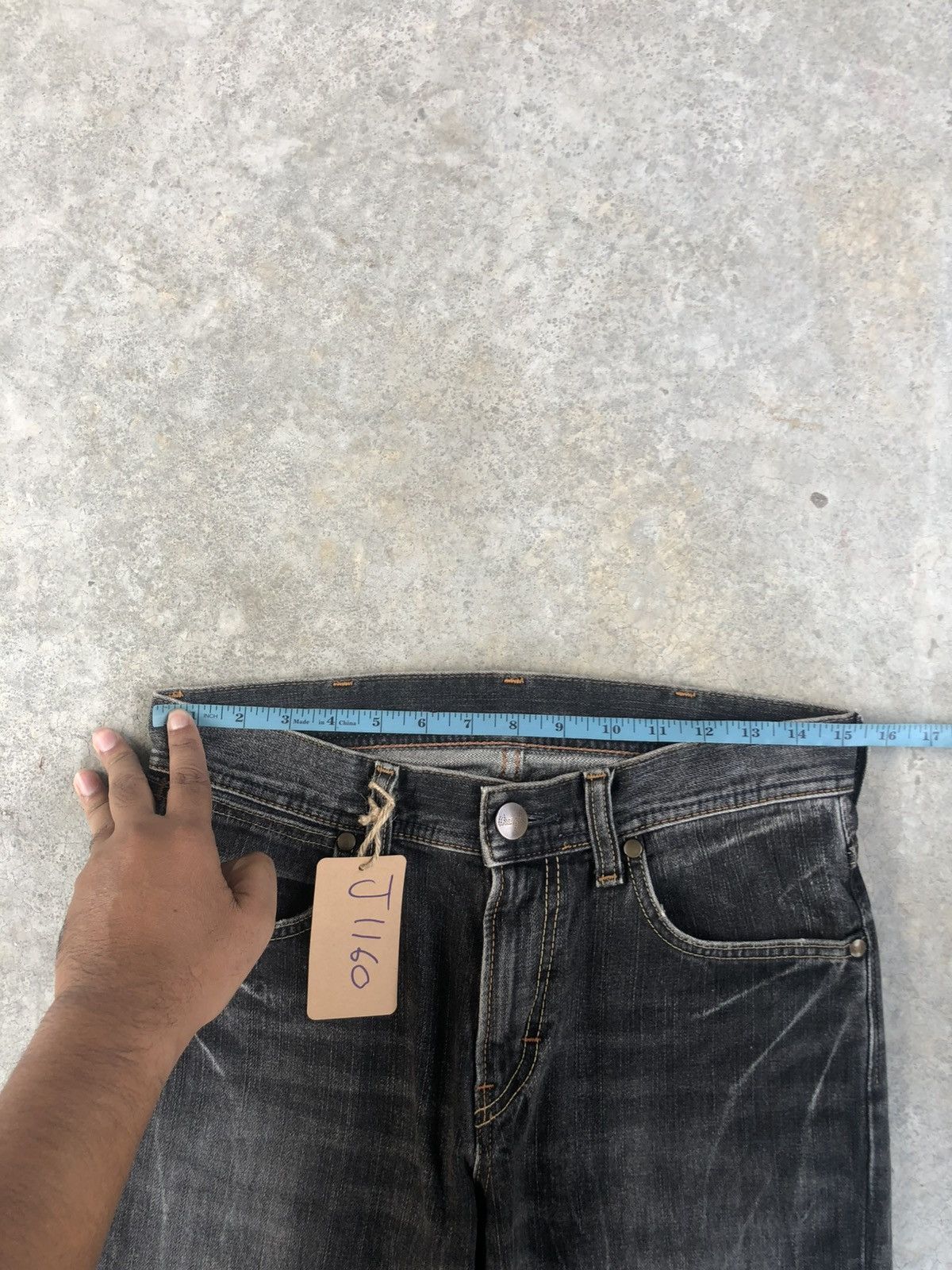 If Six Was Nine Japanese Wrangler Flared Jeans Distressed Size US 30 / EU 46 - 20 Thumbnail