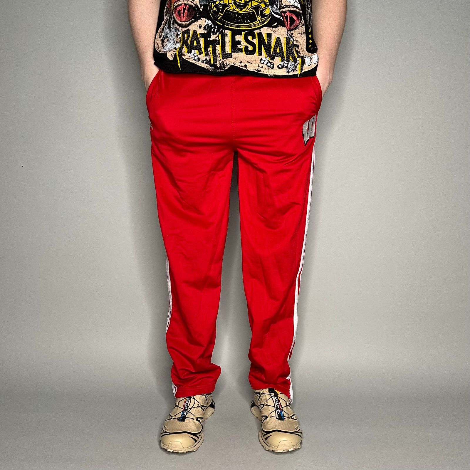 Adidas Vintage Y2K Adidas Sweatpants Mens XS Red White 3 Stripes Size US 28 / EU 44 - 3 Thumbnail