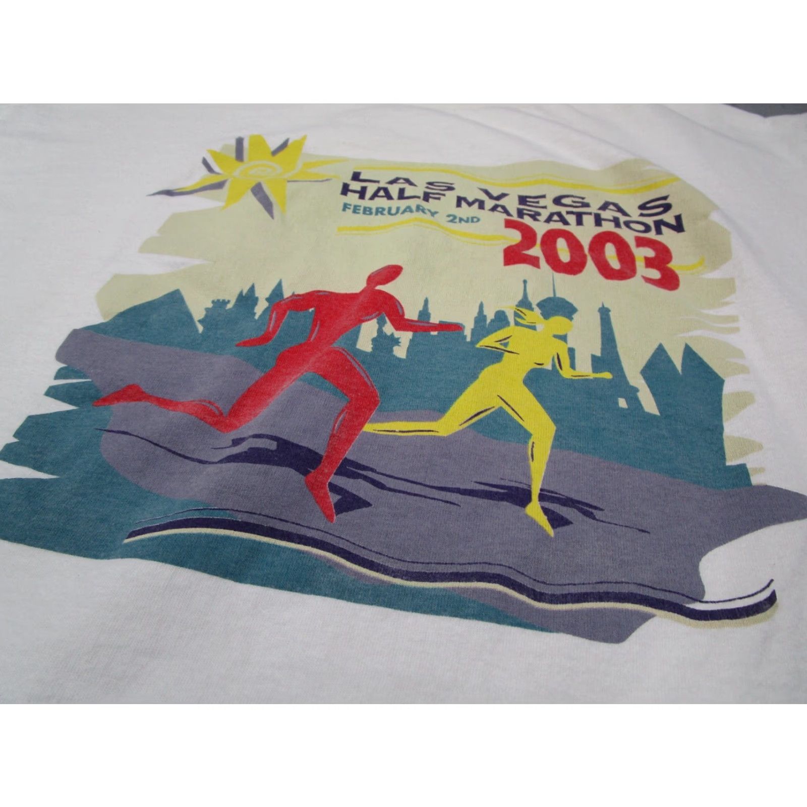 Vintage VINTAGE Waltco LAS VEGAS HALF MARATHON 2003 Men's White Long Sleeve Shirt L Size US L / EU 52-54 / 3 - 2 Thumbnail