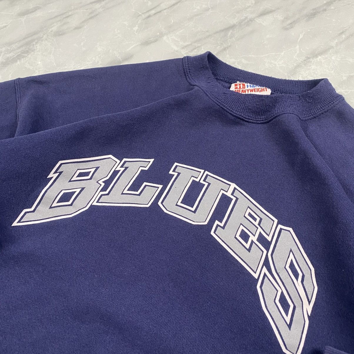 Hanes Rare Vintage 90s Blues Heavyweight Boxy Crewneck Size US XL / EU 56 / 4 - 3 Thumbnail