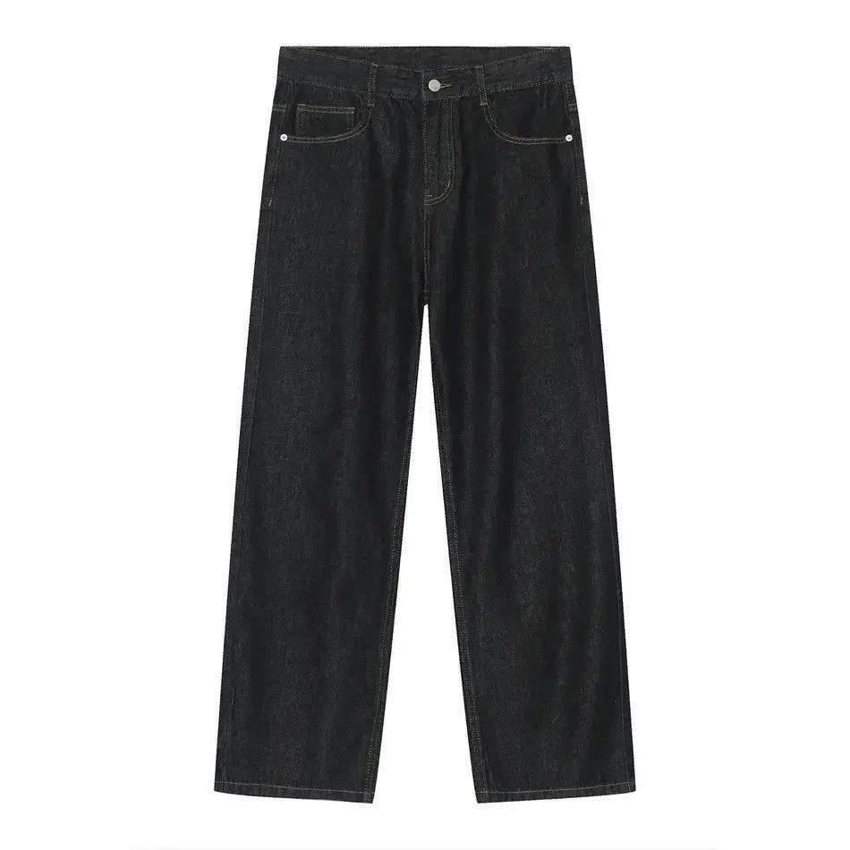 Japanese Brand Retro loose washed straight leg jeans Size US 32 / EU 48 - 5 Thumbnail