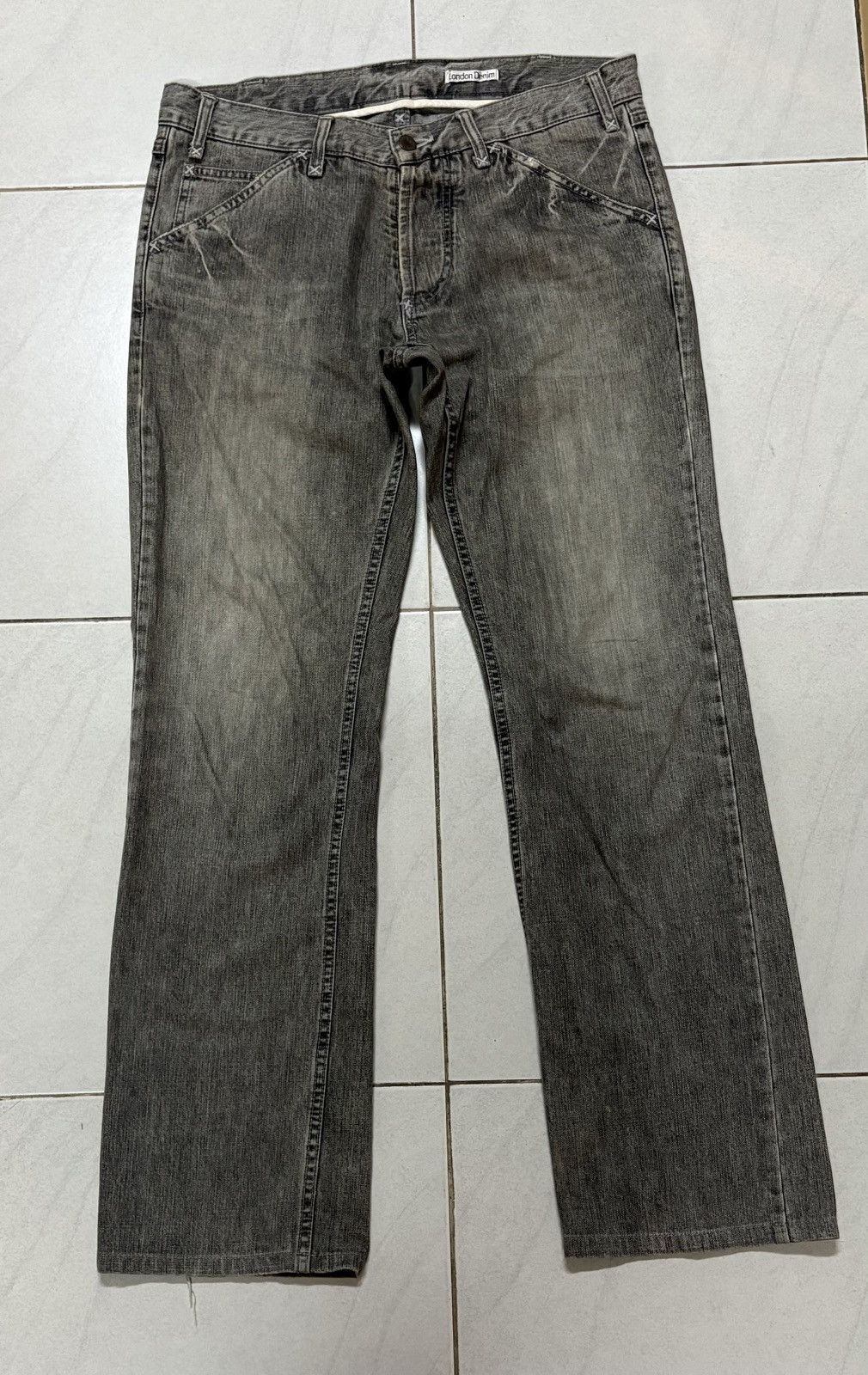 Japanese Brand Japanese London Denim Streetwear Straight Cut Jeans Size US 33 - 2 Thumbnail