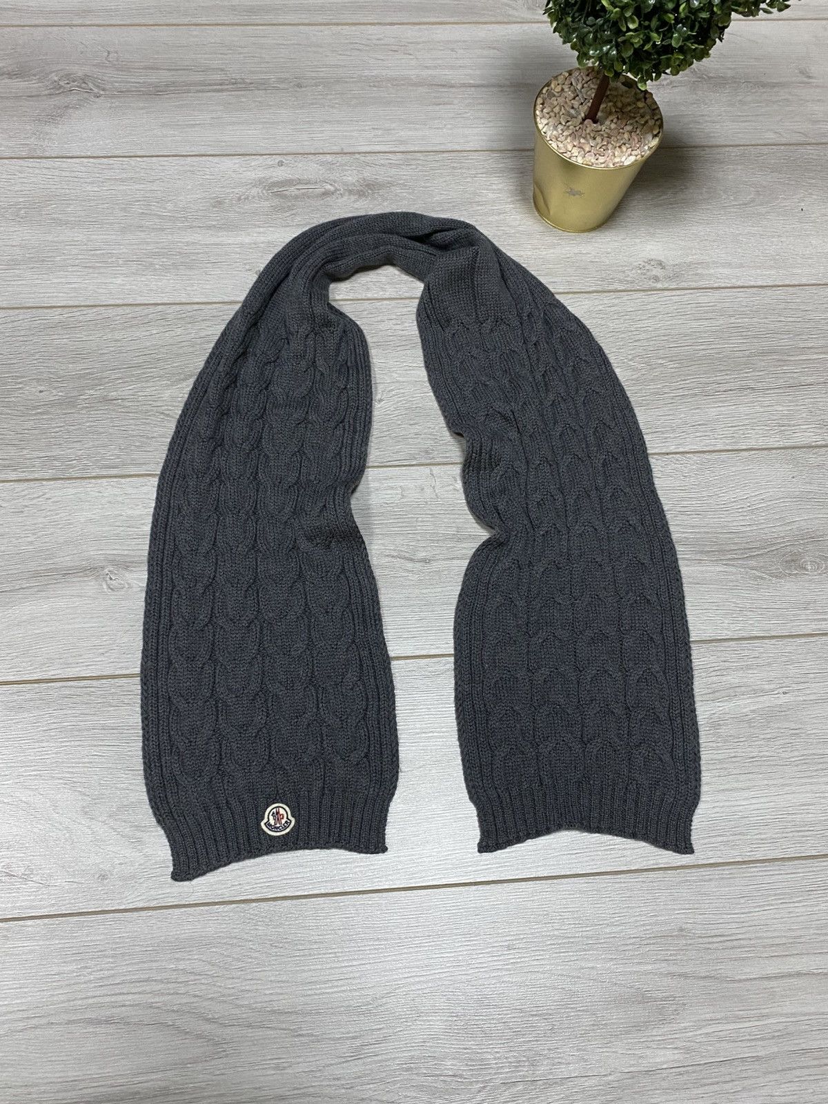 Moncler Moncler wool knitted scarf logo badge Size ONE SIZE - 2 Thumbnail