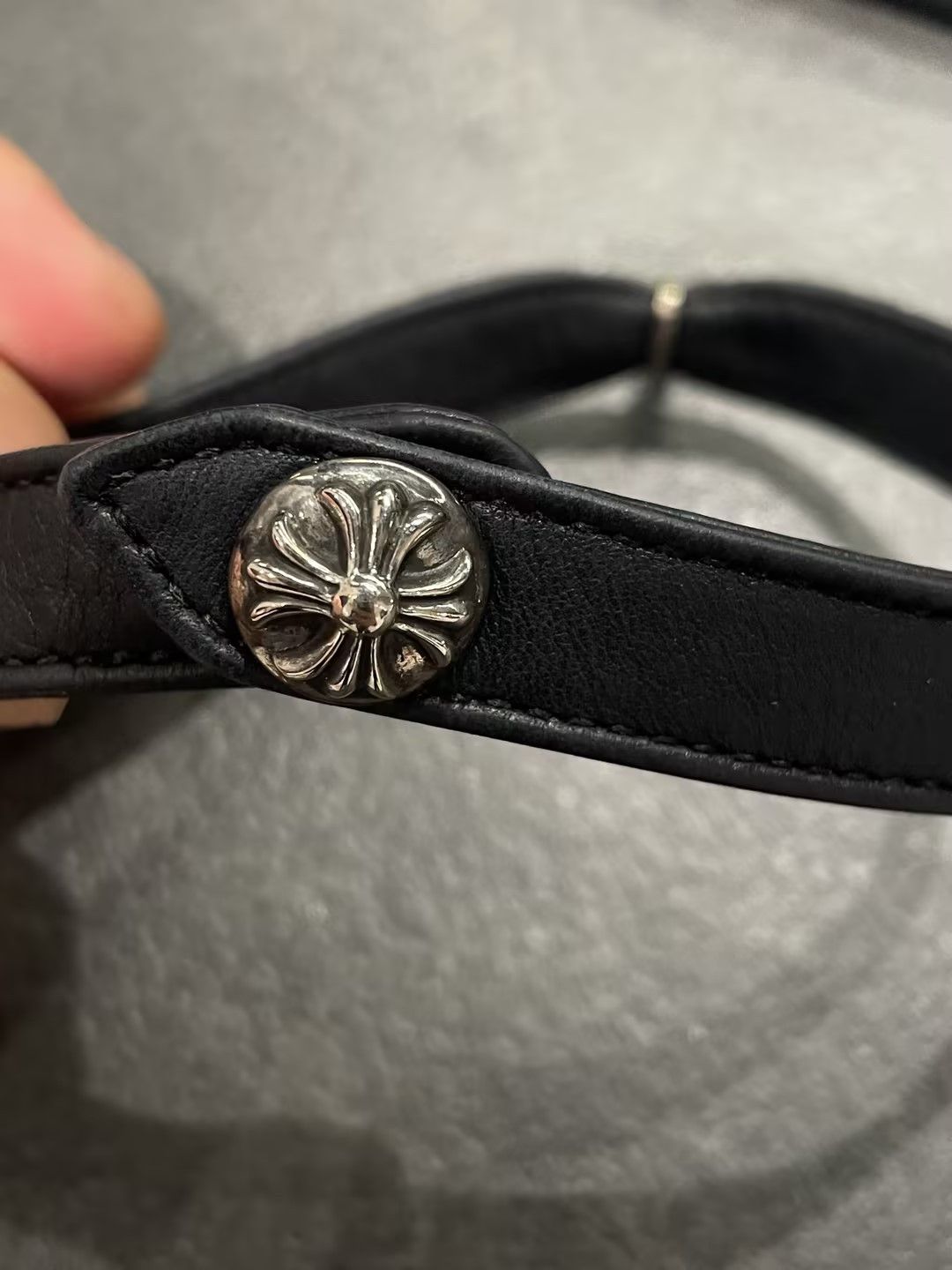 Chrome Hearts Chrome Hearts Silver Babyfat Leather Choker Size ONE SIZE - 3 Thumbnail