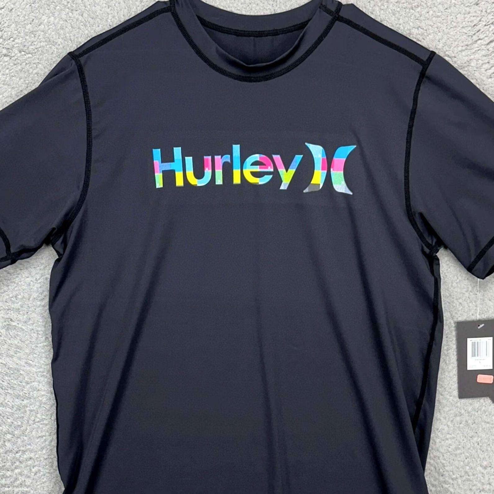 Hurley Hurley Men T-Shirt Graphic Print Crewneck Short Sleeve Large Black Size US L / EU 52-54 / 3 - 2 Thumbnail