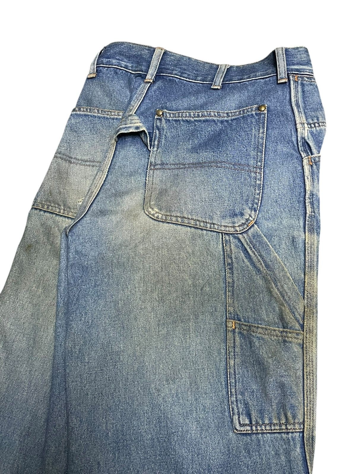 Japanese Brand Vintage Japanese Trashed Carpenter Mud Wash Loose Fit Jeans Size US 28 / EU 44 - 9 Thumbnail