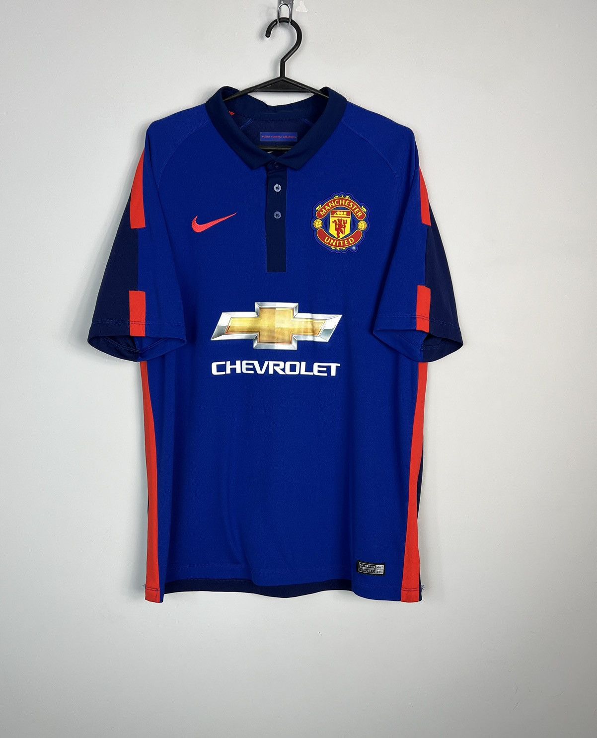 Nike Nike Manchester United 2014/2015 Soccer Jersey Blue Size US L / EU 52-54 / 3 - 1 Thumbnail