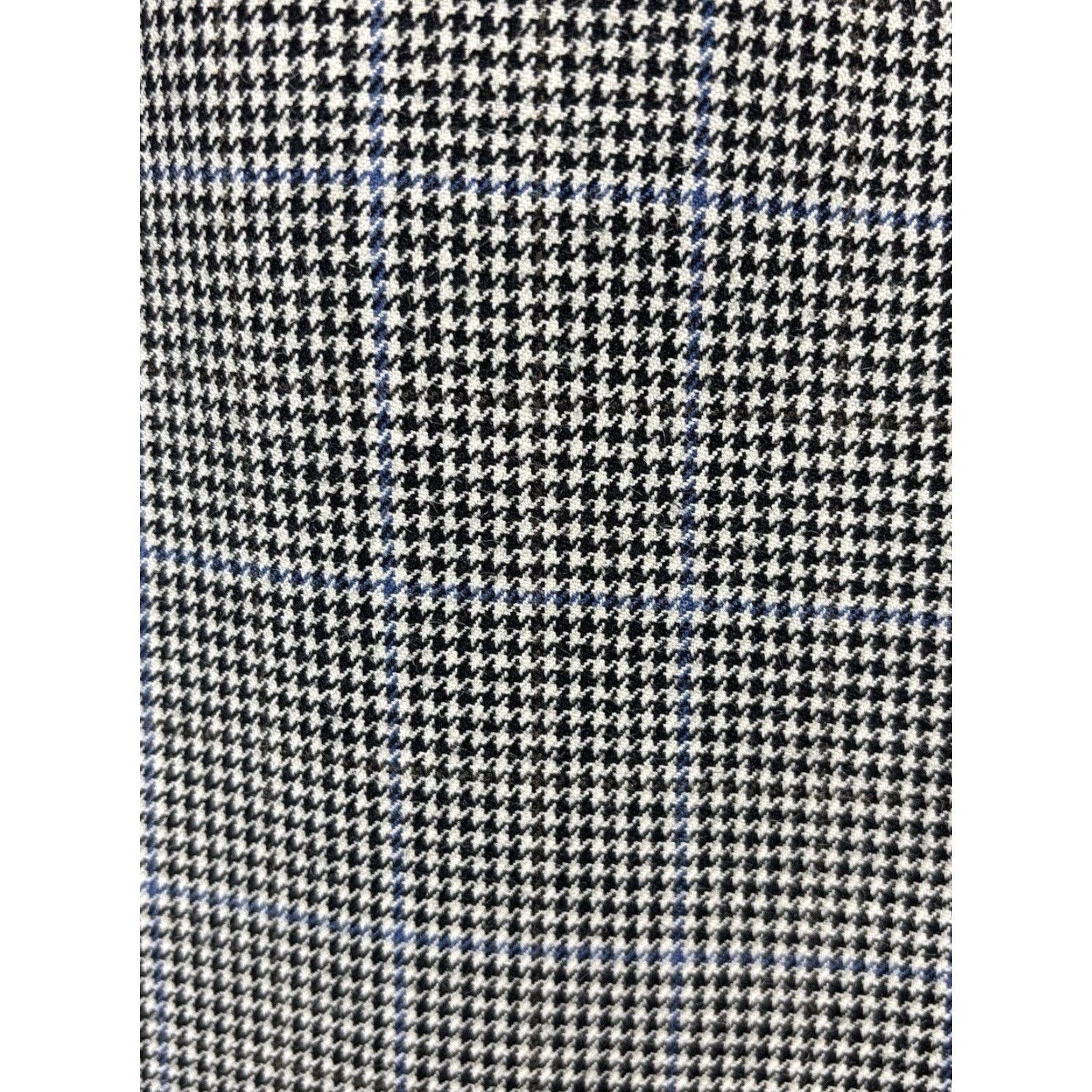 Brooks Brothers VINTAGE Brooks Brothers Blazer Mens 42L Silk Blend Houndstooth Classic Business Jacket Black White Size 40L - 6 Thumbnail