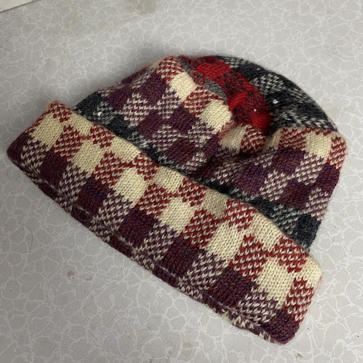 Japanese Brand × Vintage Original sample handcarfted england plaid beanie hats Size ONE SIZE - 4 Thumbnail