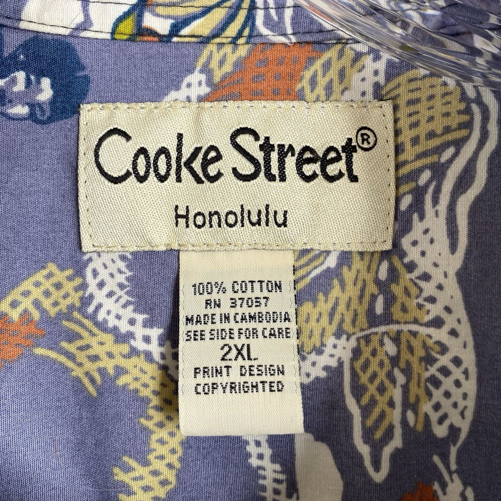Vintage Cooke Street Hawaiian Shirt 2XL Floral Old Hawaii Island Reverse Print Pale Blue Shirt Mens 2XL Blue Floral Hawaiian Christmas 90s Size US XXL / EU 58 / 5 - 3 Thumbnail