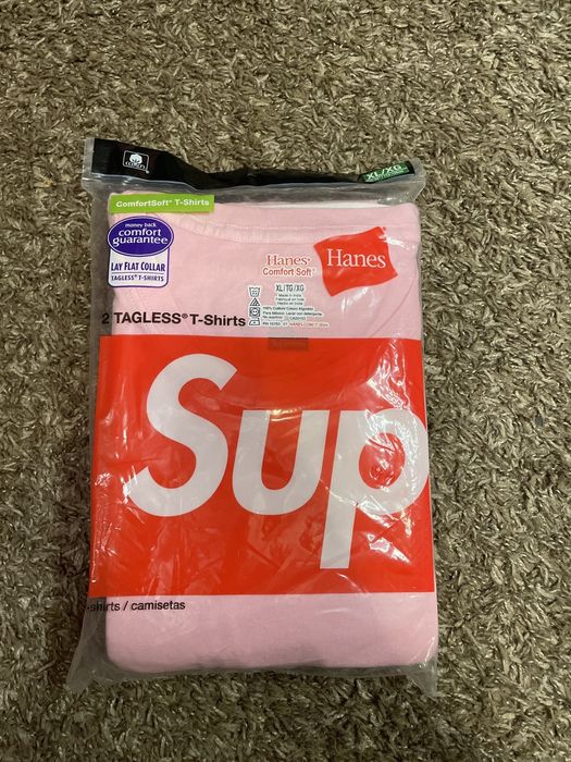 Supreme Supreme®/Hanes® Tagless Tees (2 Pack) in Pink Size XL