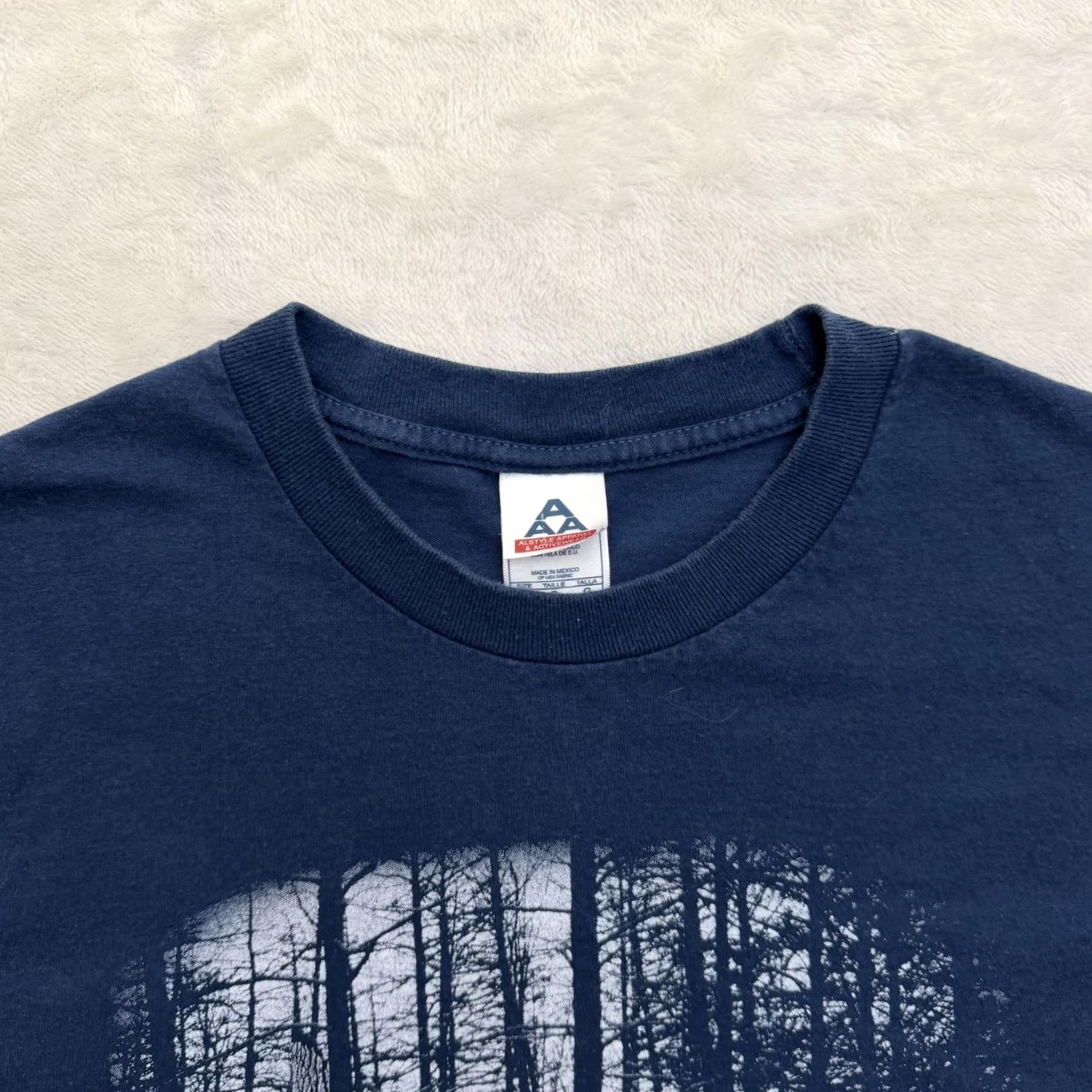 Vintage Alstyle Wolf Shirt Mens Large Blue Forest Nature Graphic T-Shirt Tee Size US L / EU 52-54 / 3 - 3 Thumbnail