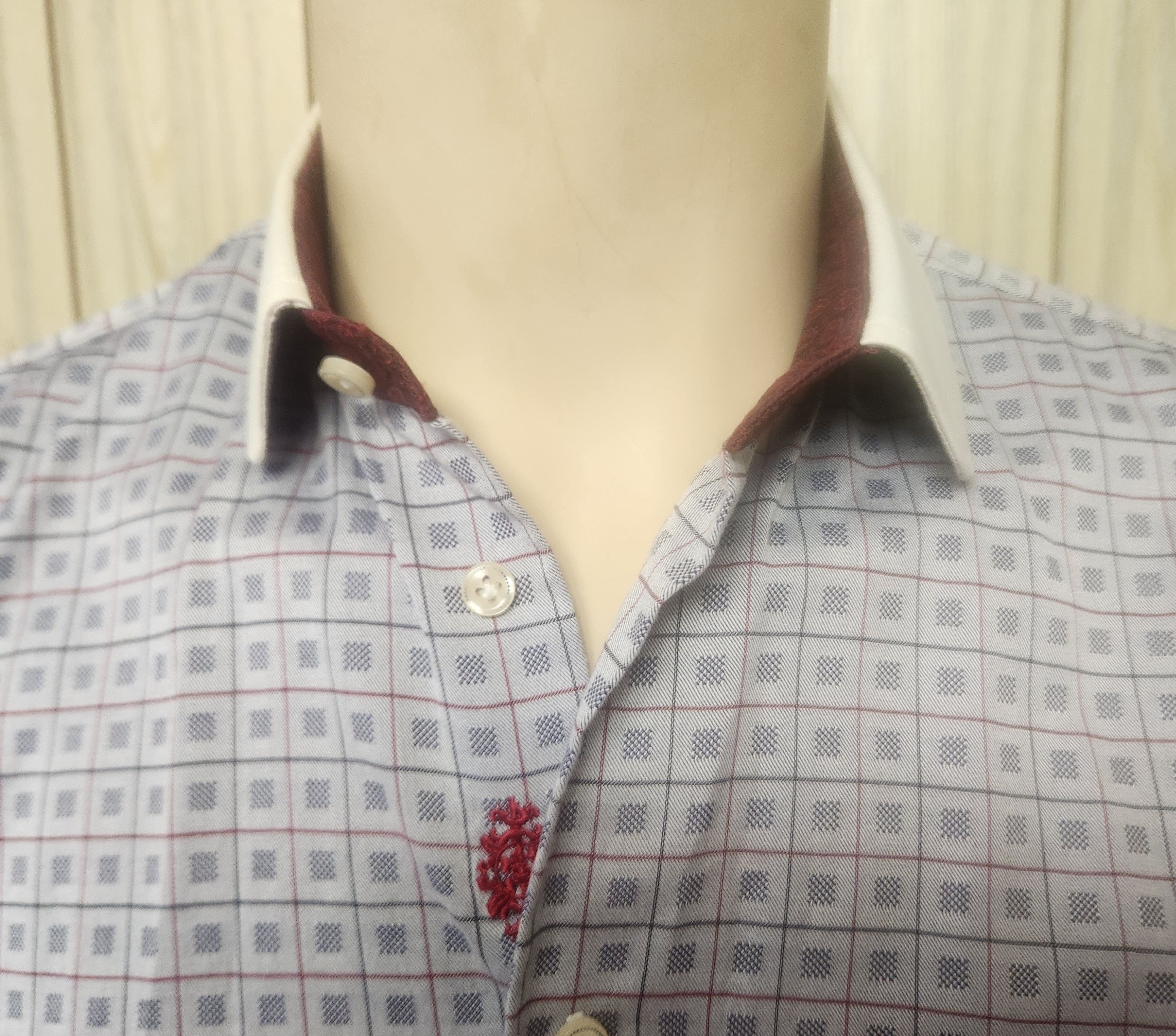 Robert Graham Robert Graham shirt L silver check white collar Size US L / EU 52-54 / 3 - 4 Thumbnail