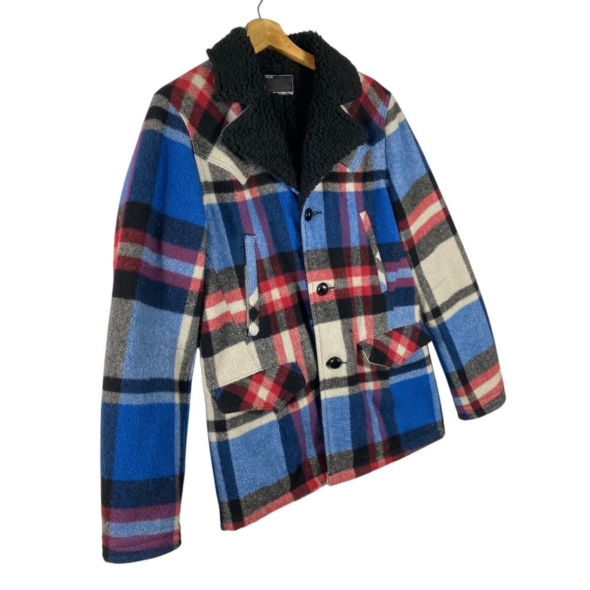 Number (N)ine Vintage Number Nine Check Pattern Wool Sherpa Jacket Size 2 Size US M / EU 48-50 / 2 - 2 Thumbnail