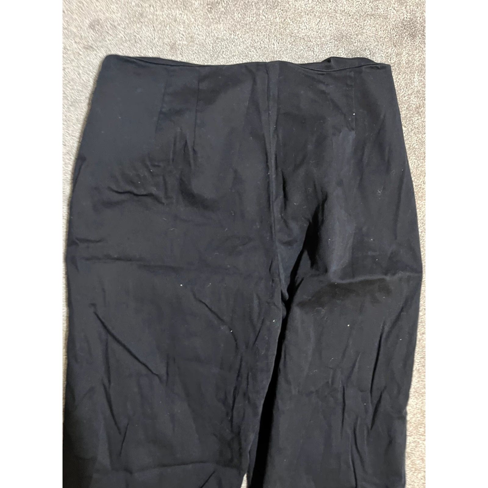 Vintage Apostrophe Black Solid Capri Pants 14 Women's Capris | Black Capri | 14 | Women Size XL / US 12-14 / IT 48-50 - 4 Thumbnail