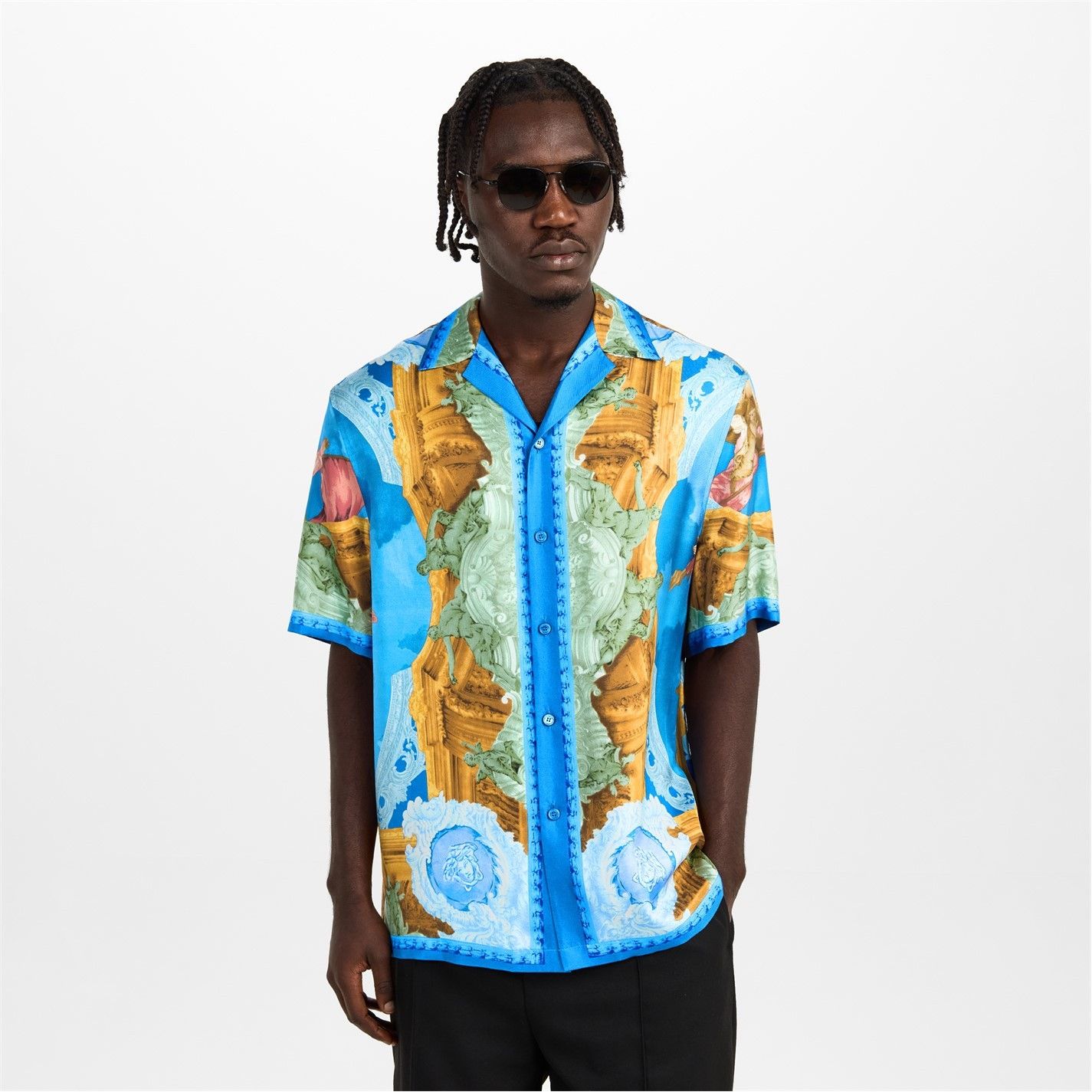 Versace o1g2r1mq0526 Short Sleeve Short Patterned Shirt Multicolor Size US XL / EU 56 / 4 - 3 Thumbnail