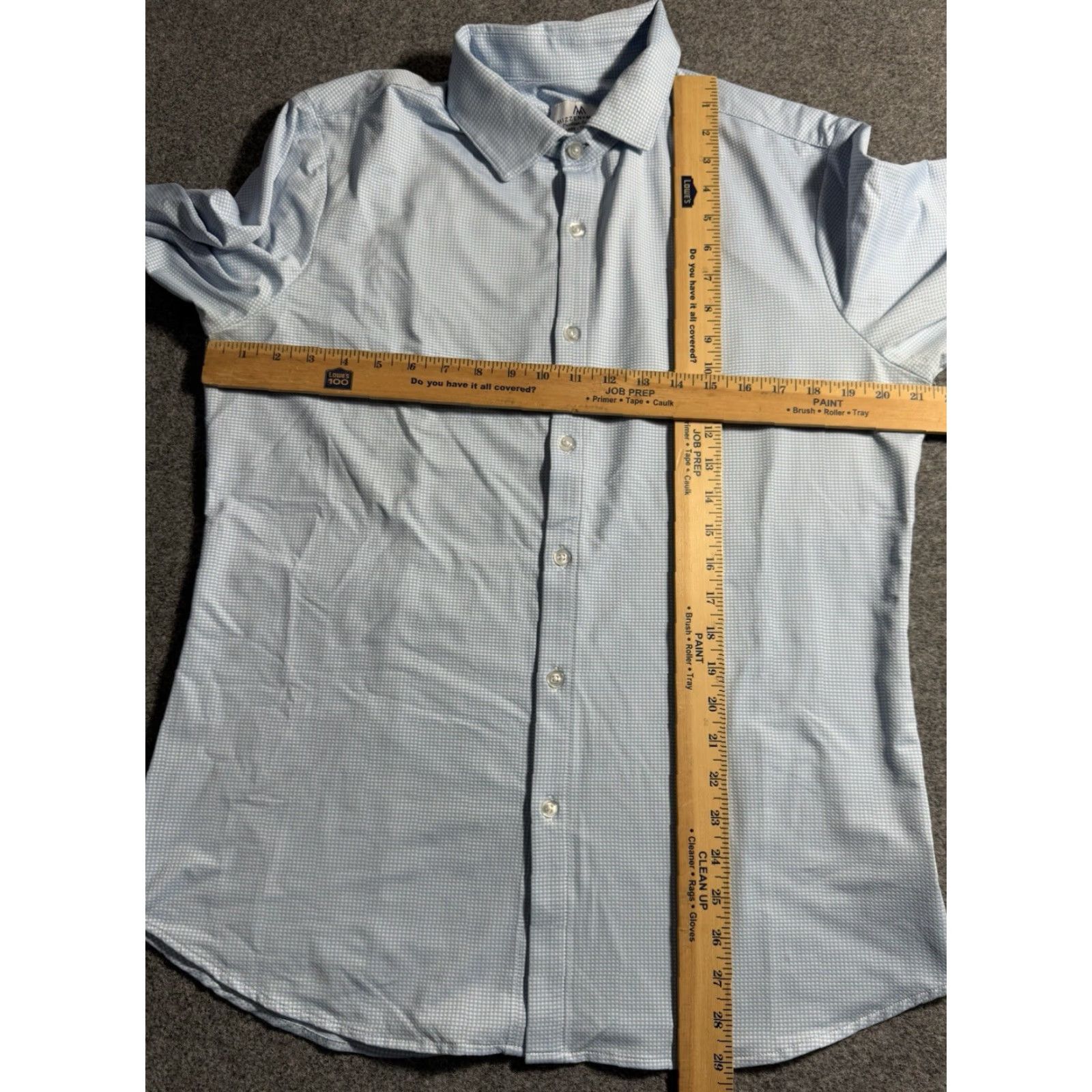 Mizzen+Main Mizzen + Main Shirt Leeward Mens Large L Blue Plaid Button-Up Short/Long Sleeve? Size US L / EU 52-54 / 3 - 8 Thumbnail
