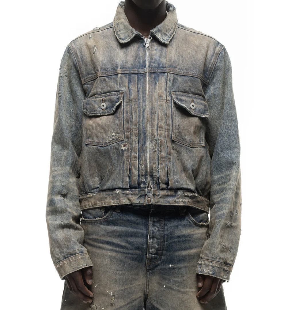 No Faith Studios No/Faith Studios Japanese Dust Selvedge Trucker Jacket Size US M / EU 48-50 / 2 - 8 Thumbnail