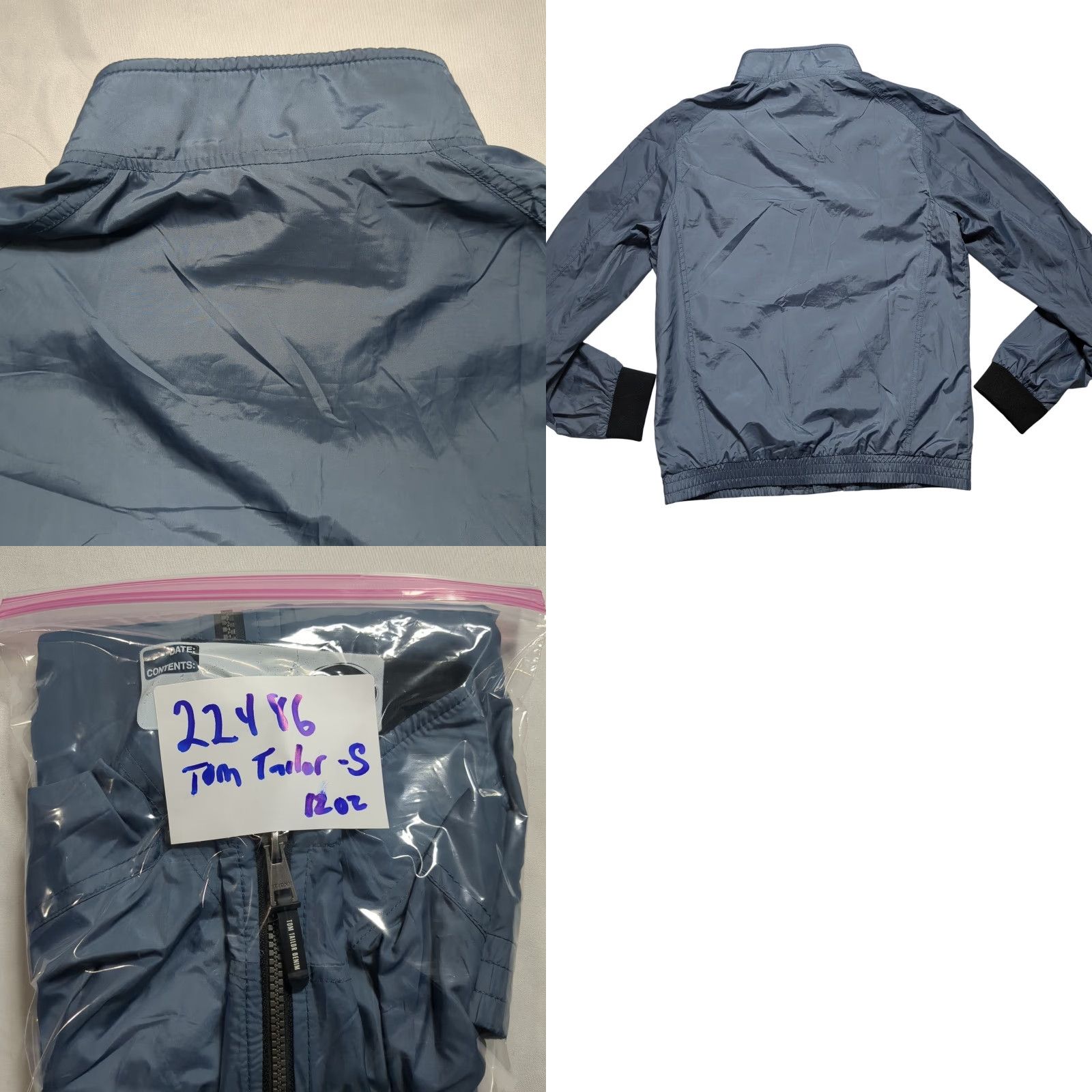 Tom Tailor Tom Tailor Denim Mens Blue Lightweight Bomber Jacket Windbreaker Small EUC Size US S / EU 44-46 / 1 - 9 Thumbnail