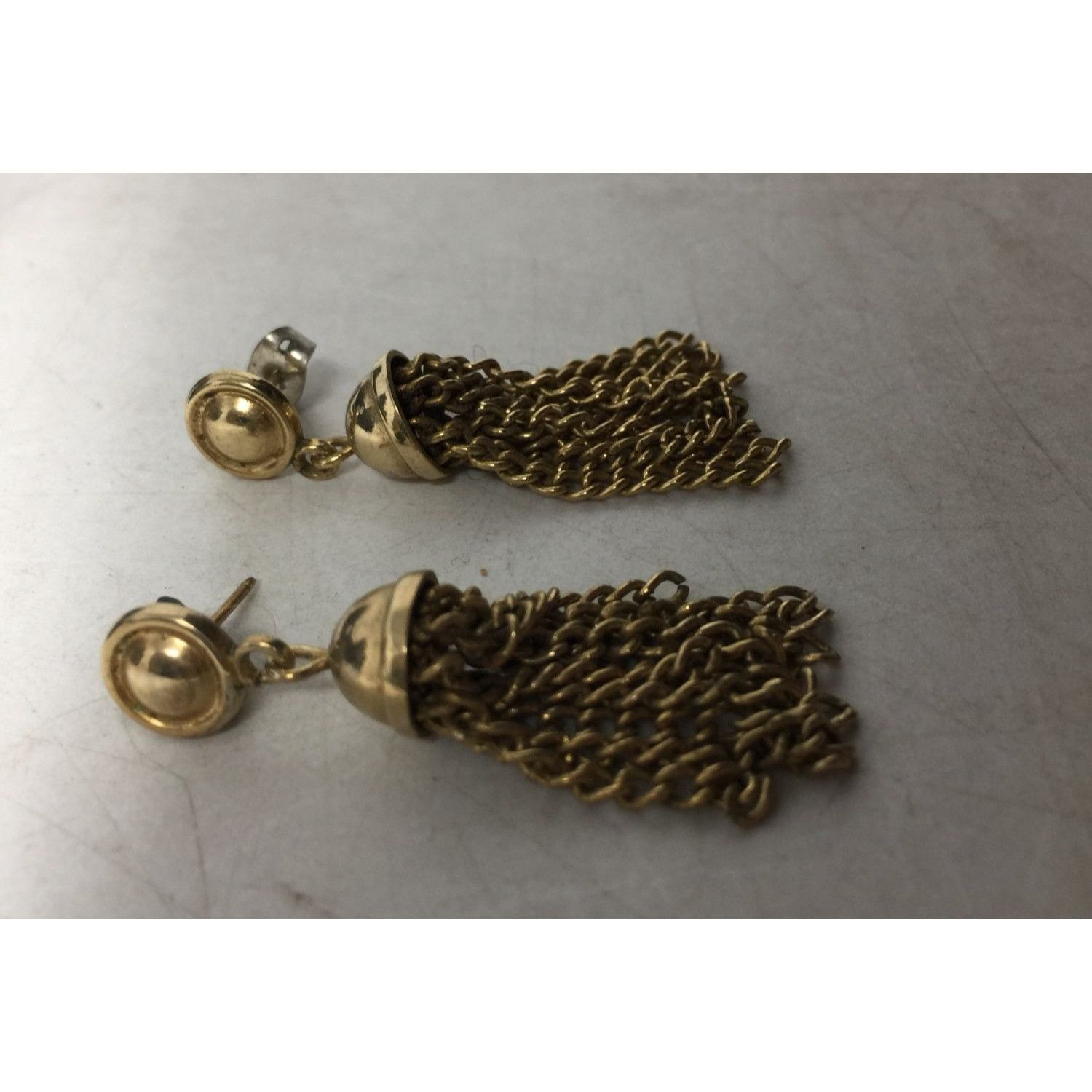 Other Women's Gold Tone Tassel Chain Earrings Size ONE SIZE - 4 Thumbnail