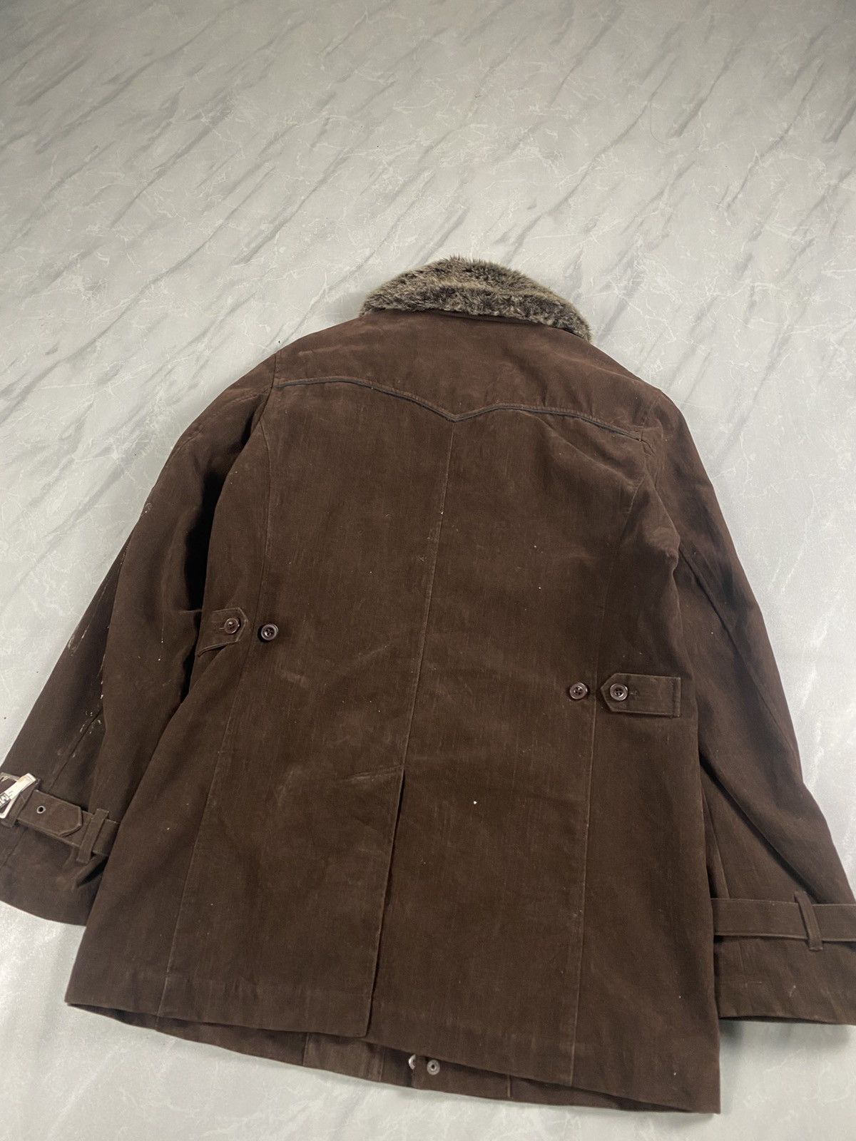 Pazzo Vintage Pazzo Denim Store Fur Collar Suede Long Jacket Size US M / EU 48-50 / 2 - 12 Thumbnail